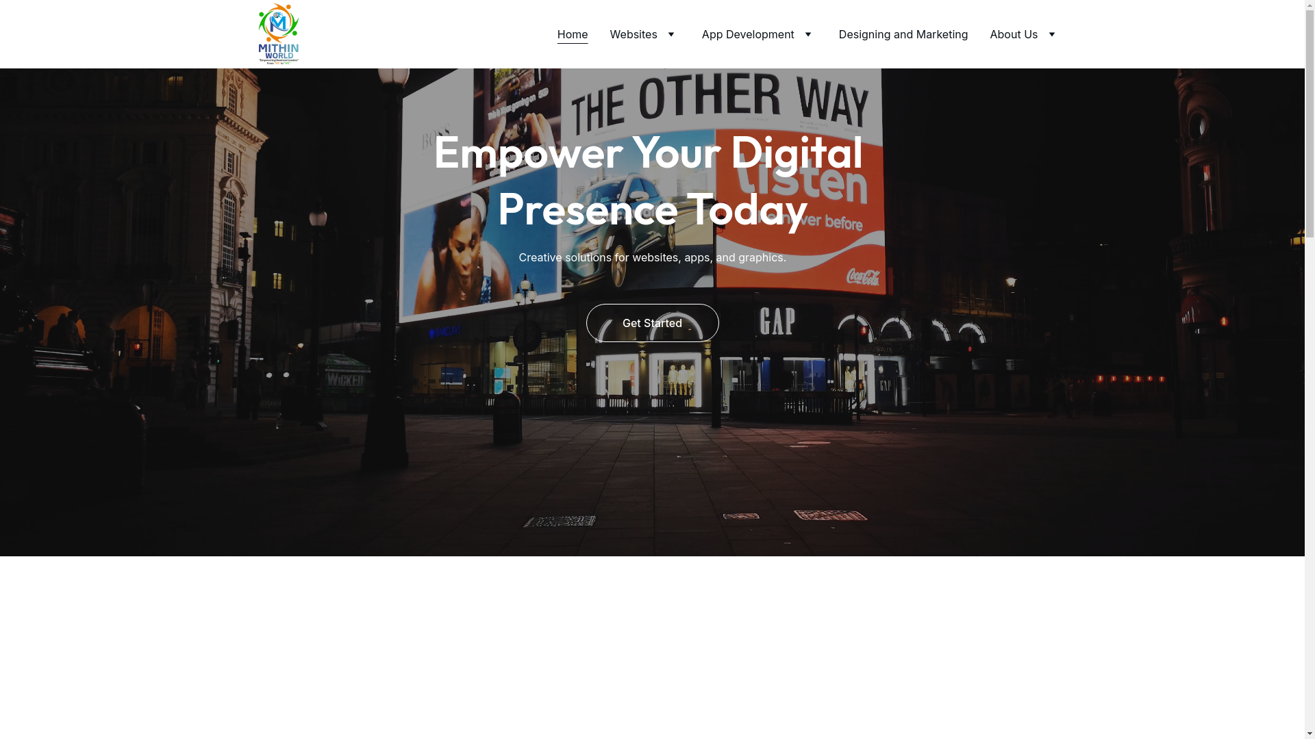 website screenshot of https://mithinworld.com/
