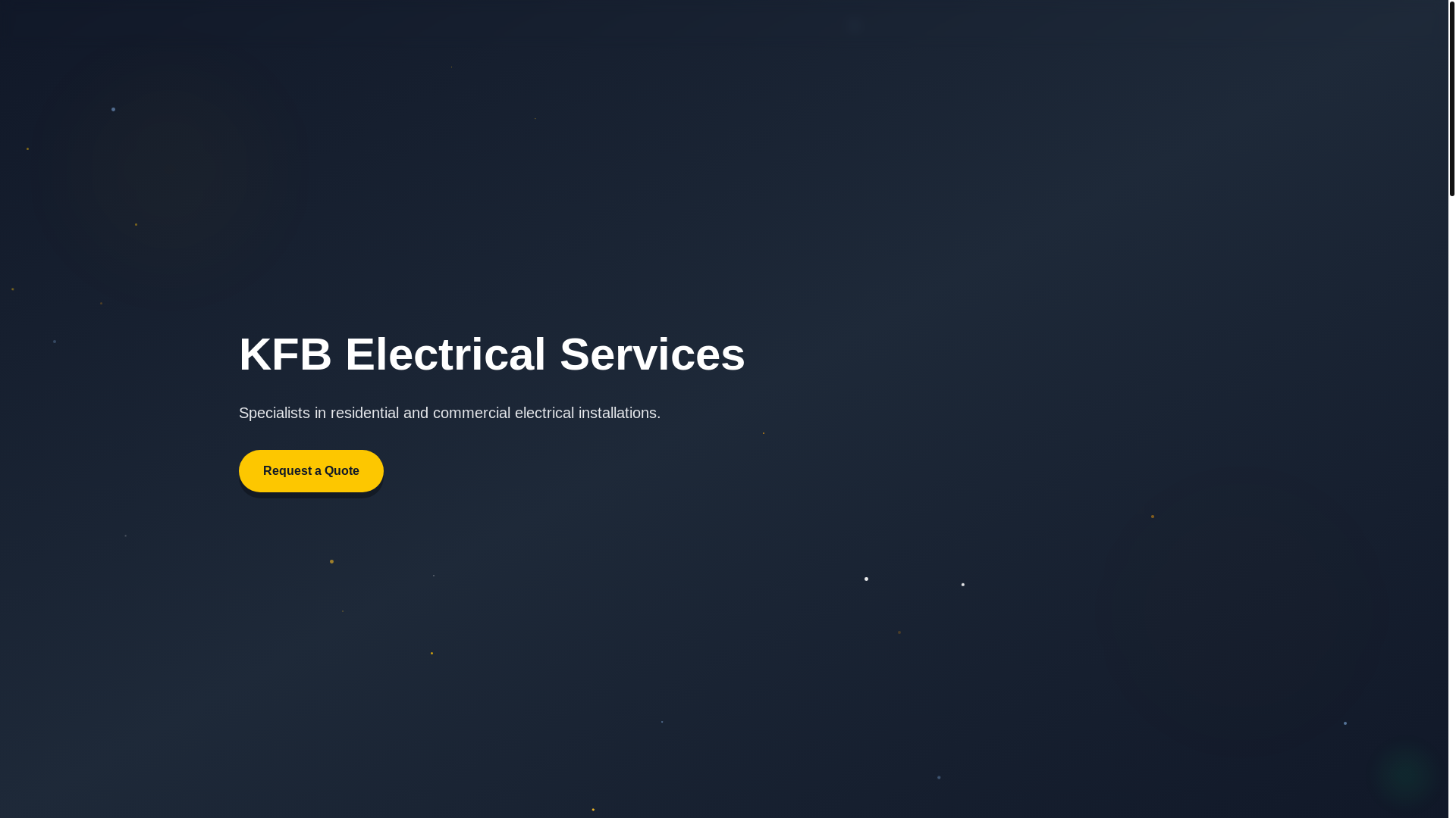 website screenshot of https://kfb-electrical.pages.dev/