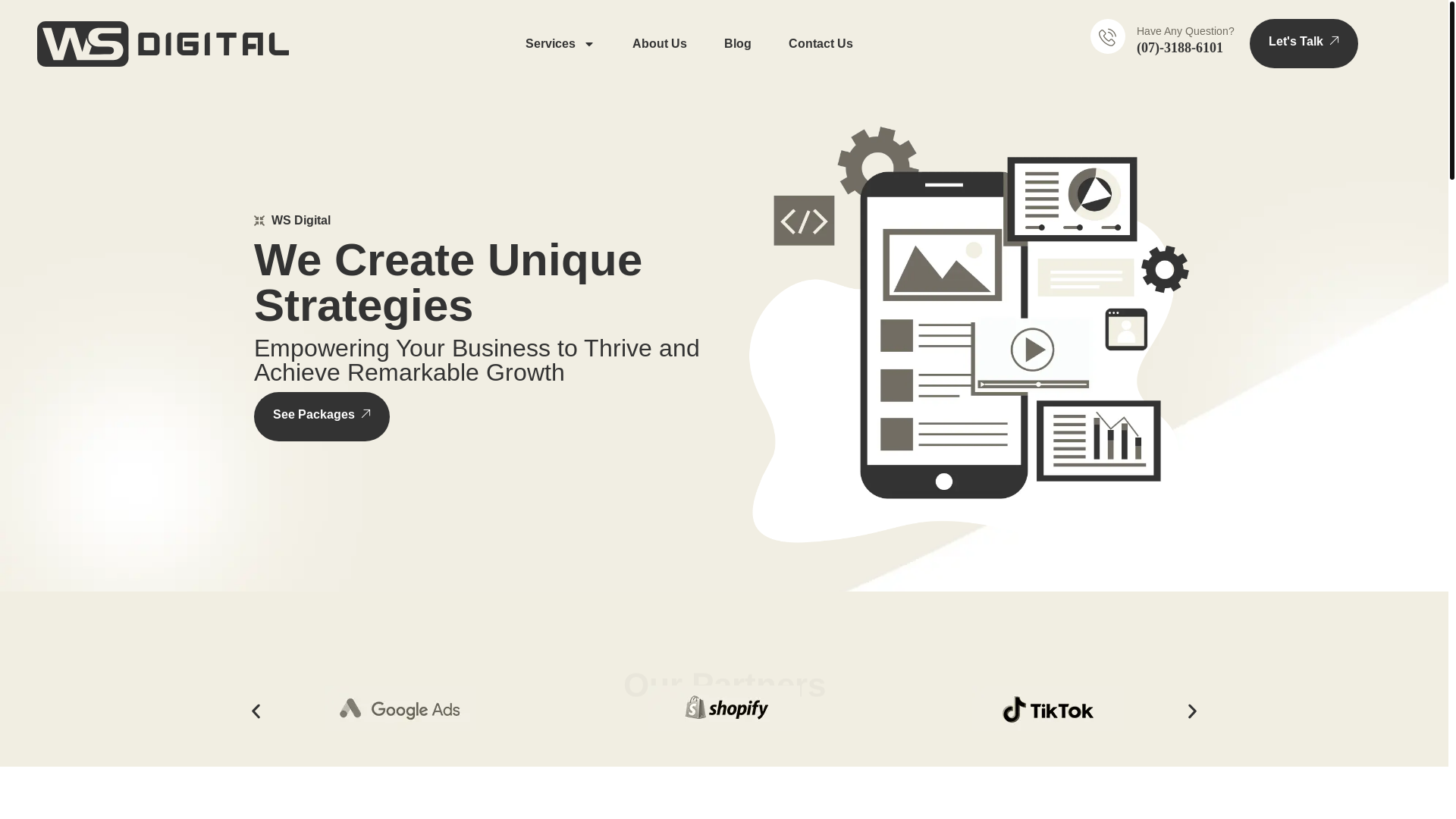 website screenshot of https://wsdigitalteampro.com/