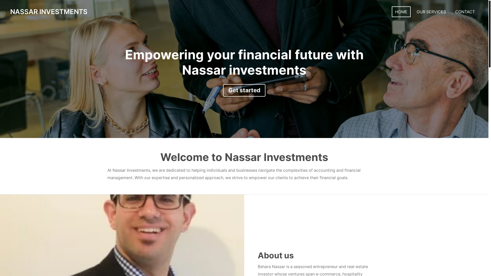 website screenshot of https://nassarinvestments.com/