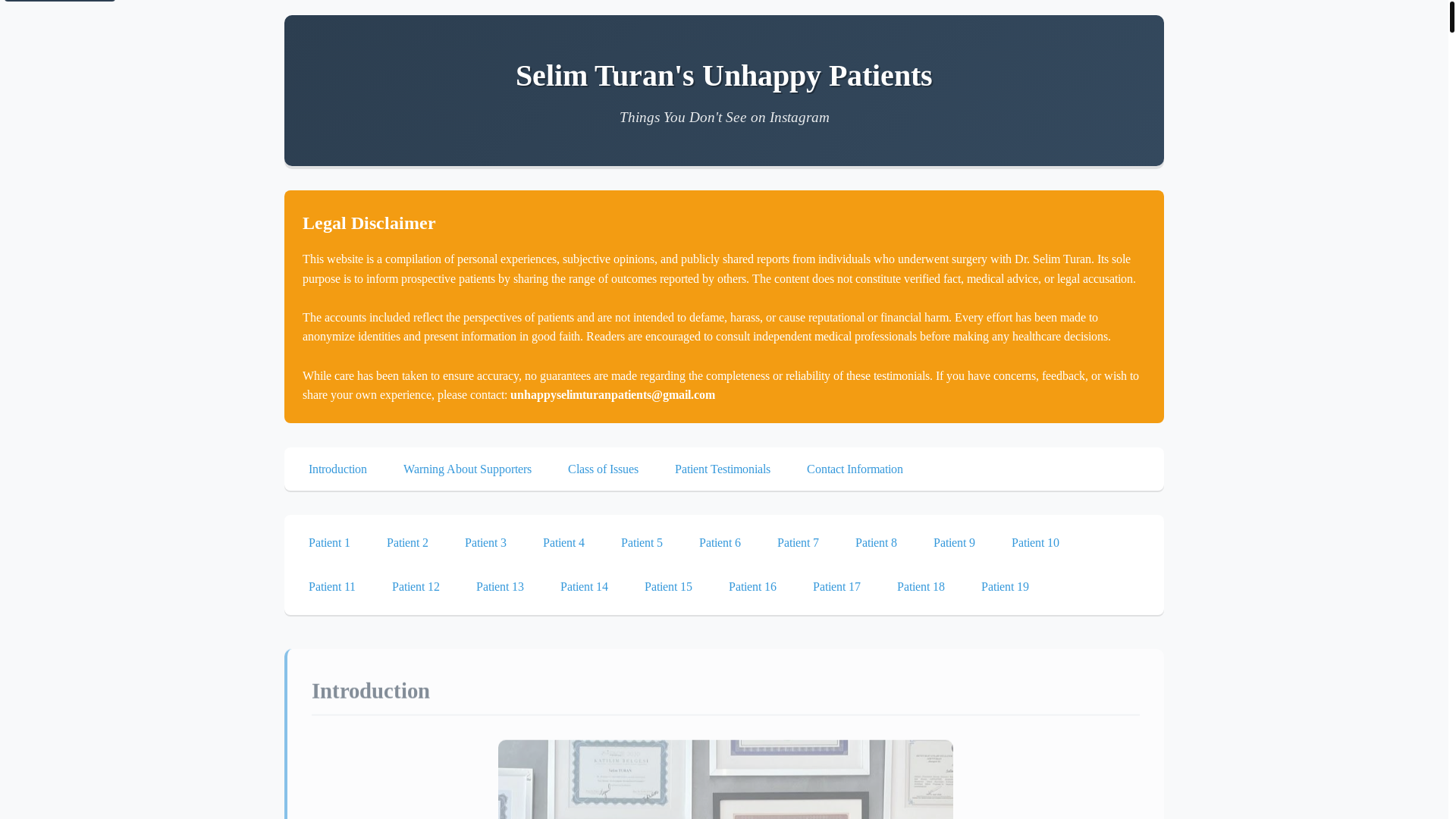 website screenshot of https://botchedbyselimturan.com/