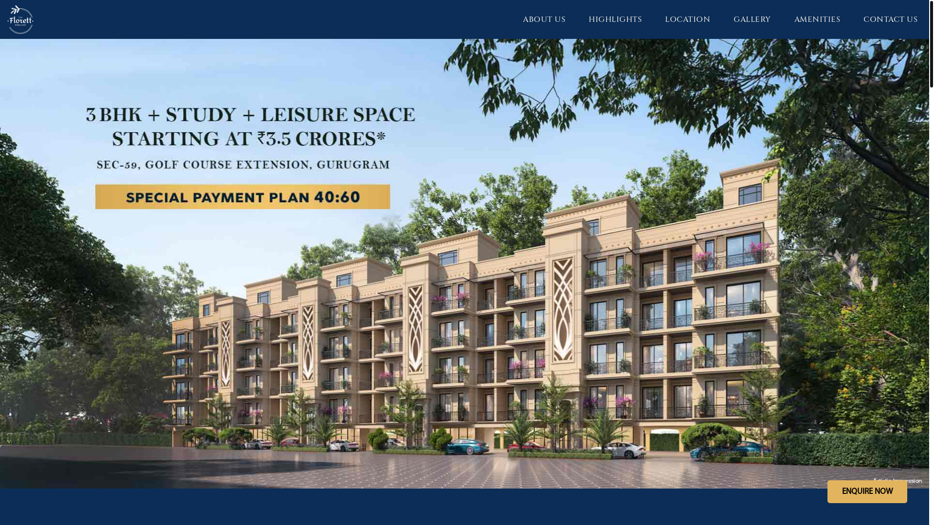 website screenshot of https://parasflorettenqlave.co.in/