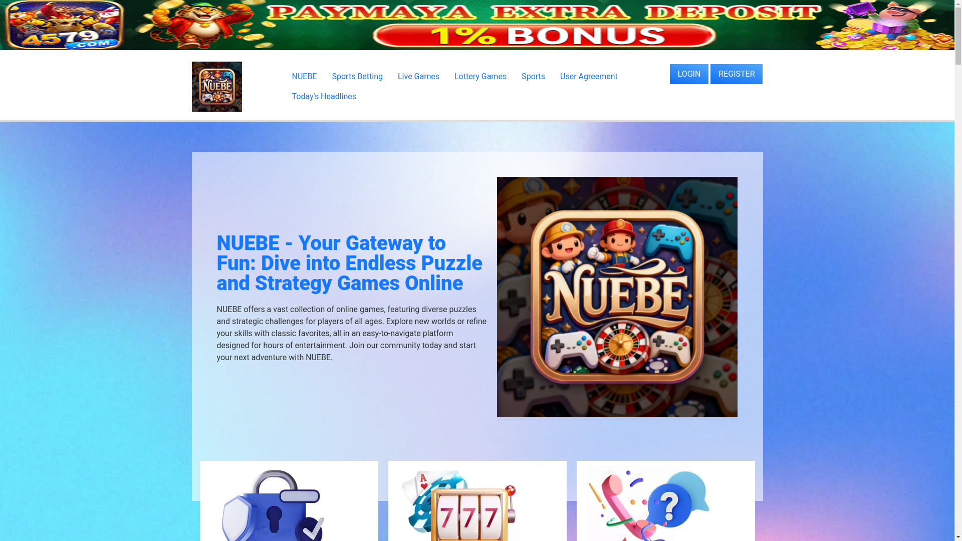 website screenshot of https://nuebelive.com/