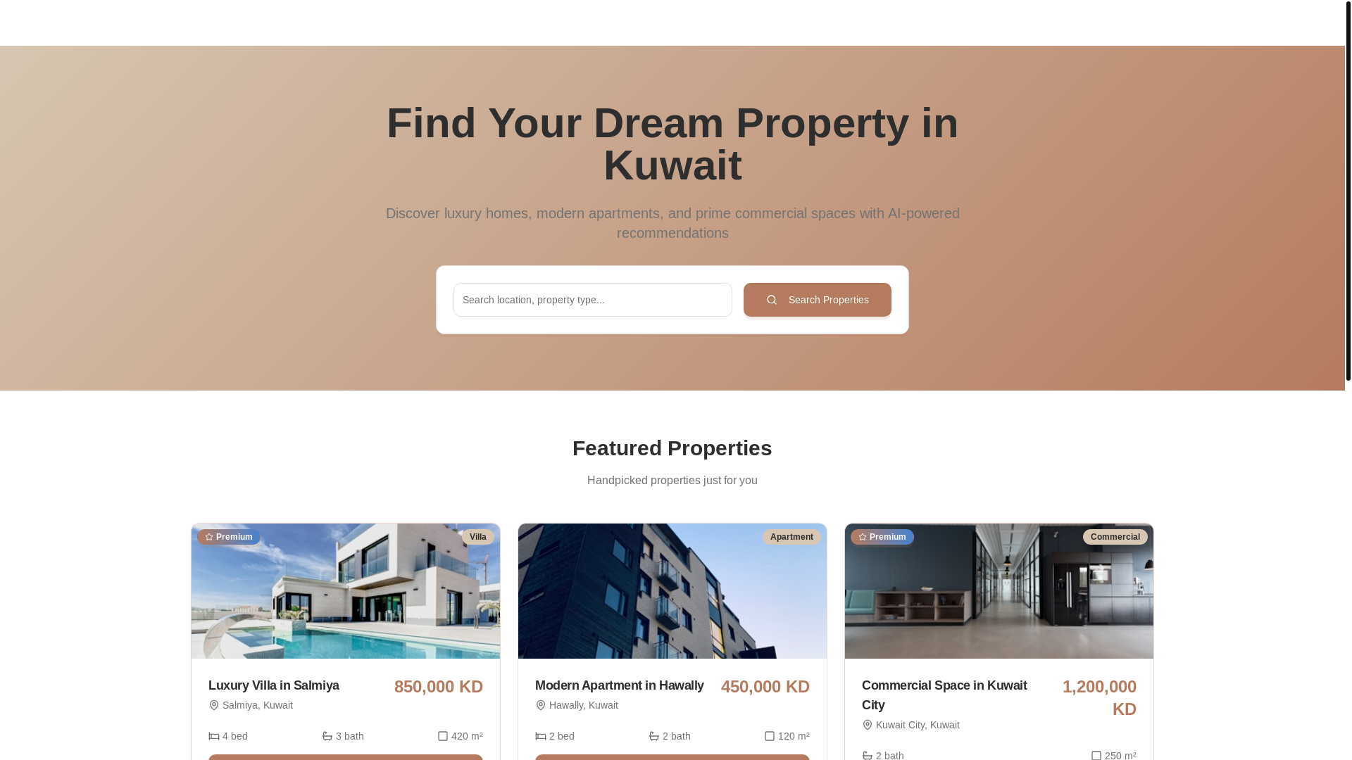 website screenshot of https://manzily.app/