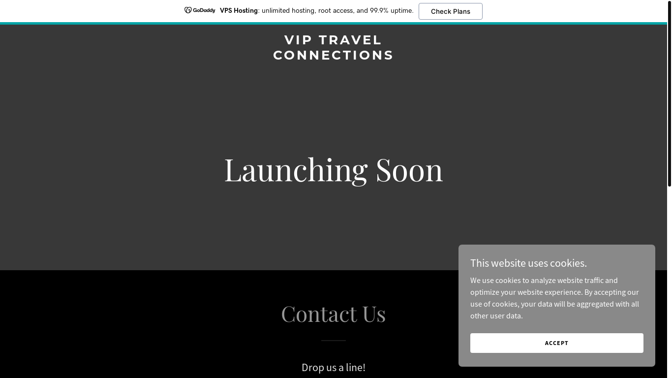 website screenshot of https://viptravelconnections.com/
