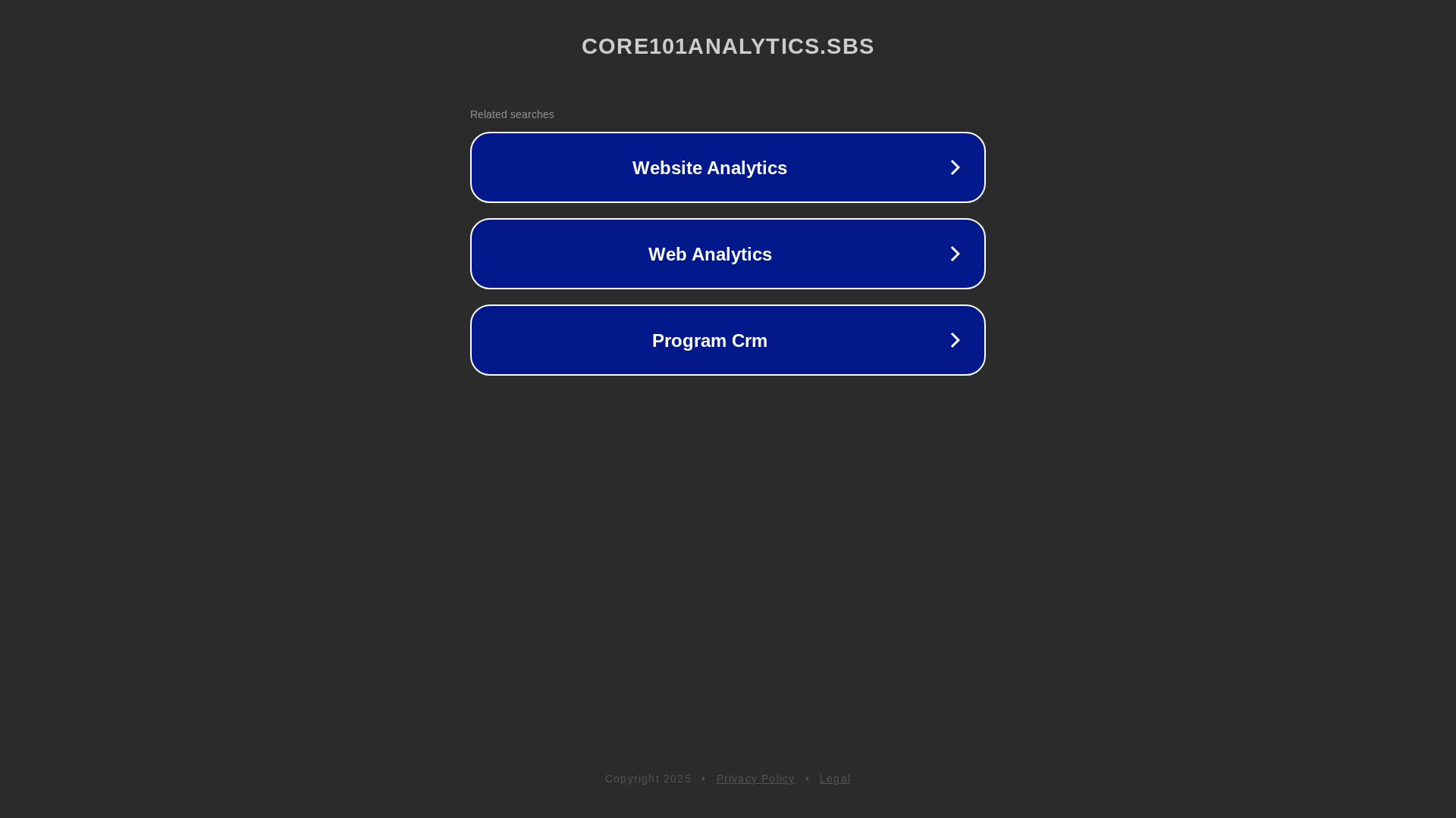 website screenshot of https://core101analytics.sbs/