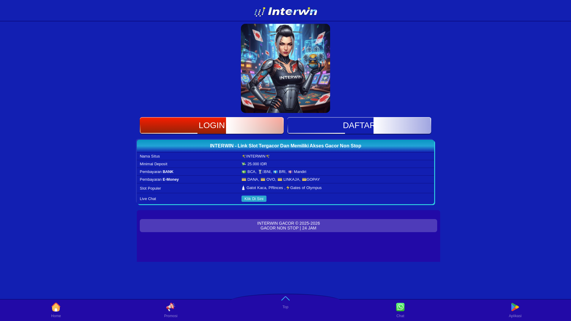 website screenshot of https://daftaranakinterwin.pages.dev/