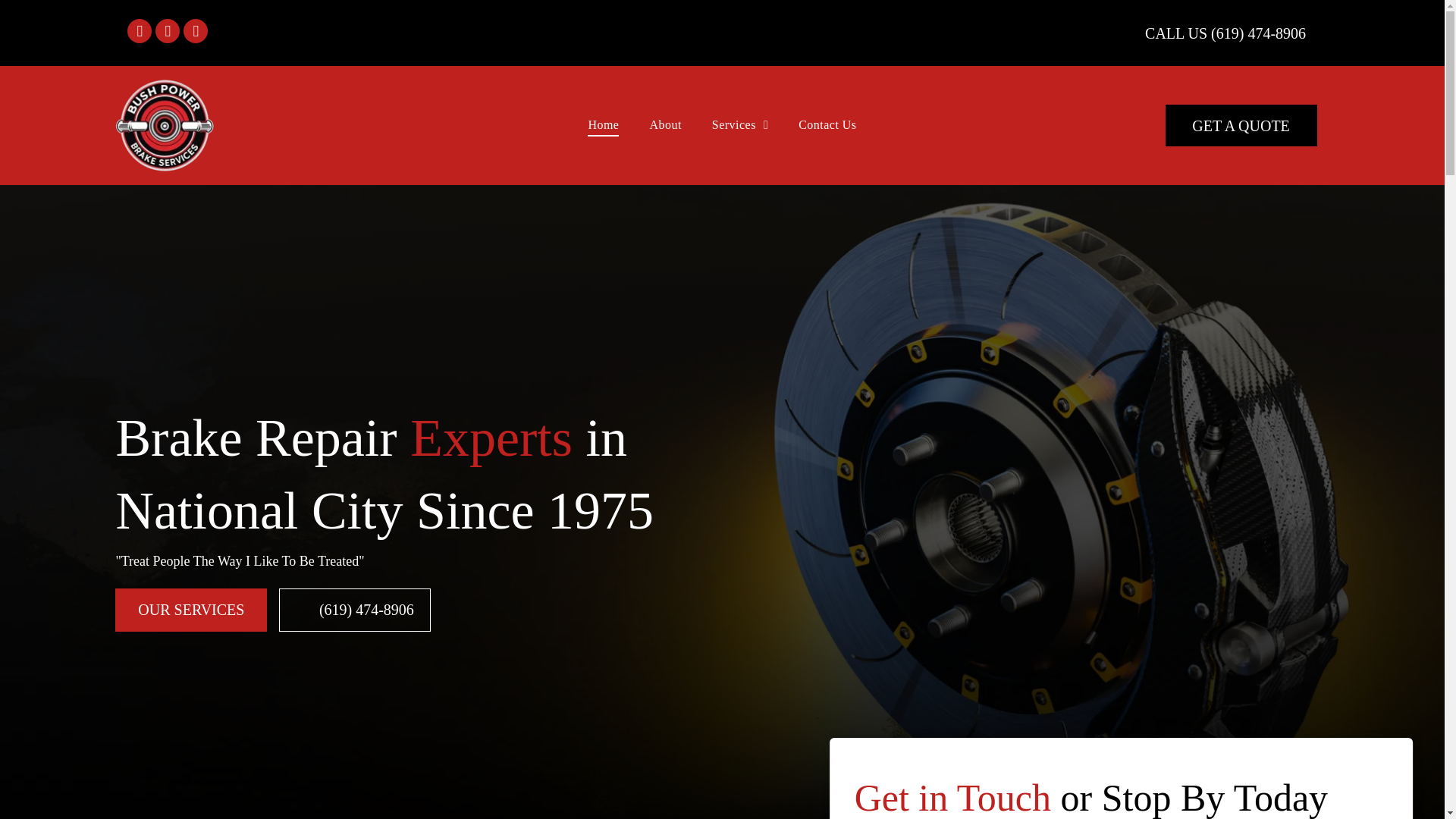 website screenshot of https://bushpowerbrakeservices.com/