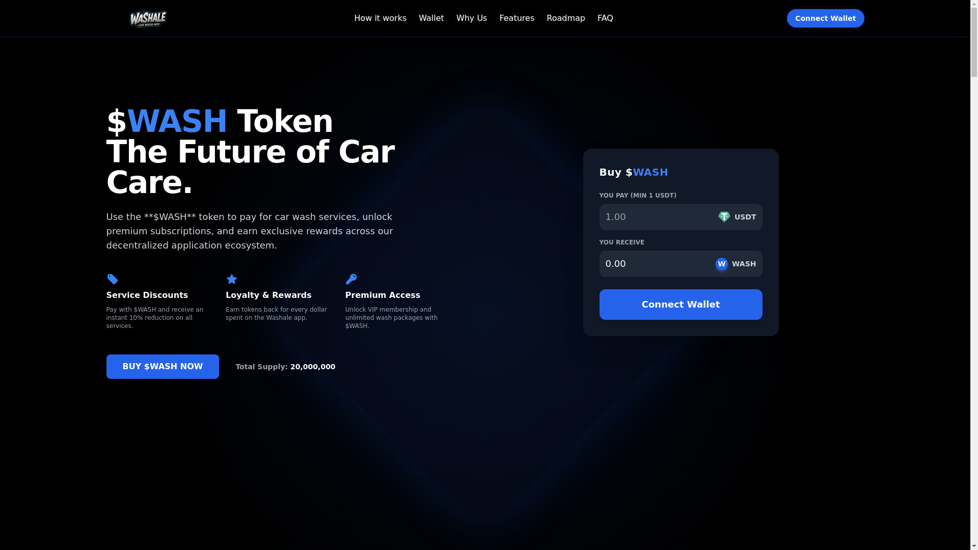 website screenshot of https://washale.pages.dev/