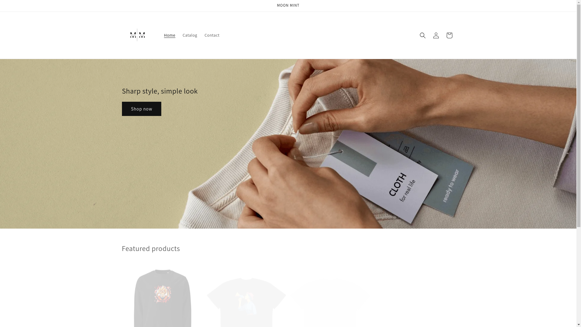 website screenshot of https://moonmint.store/