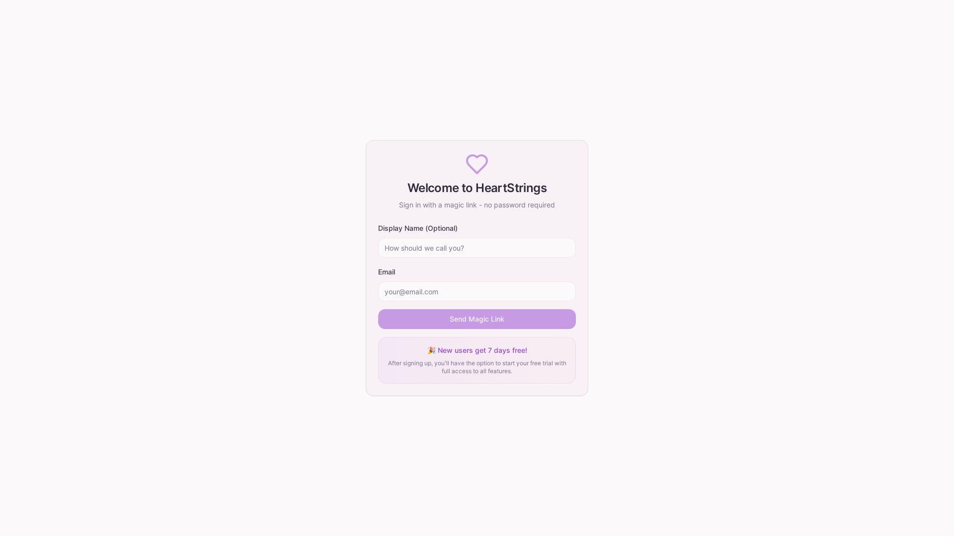 website screenshot of https://heartstrings.pro/