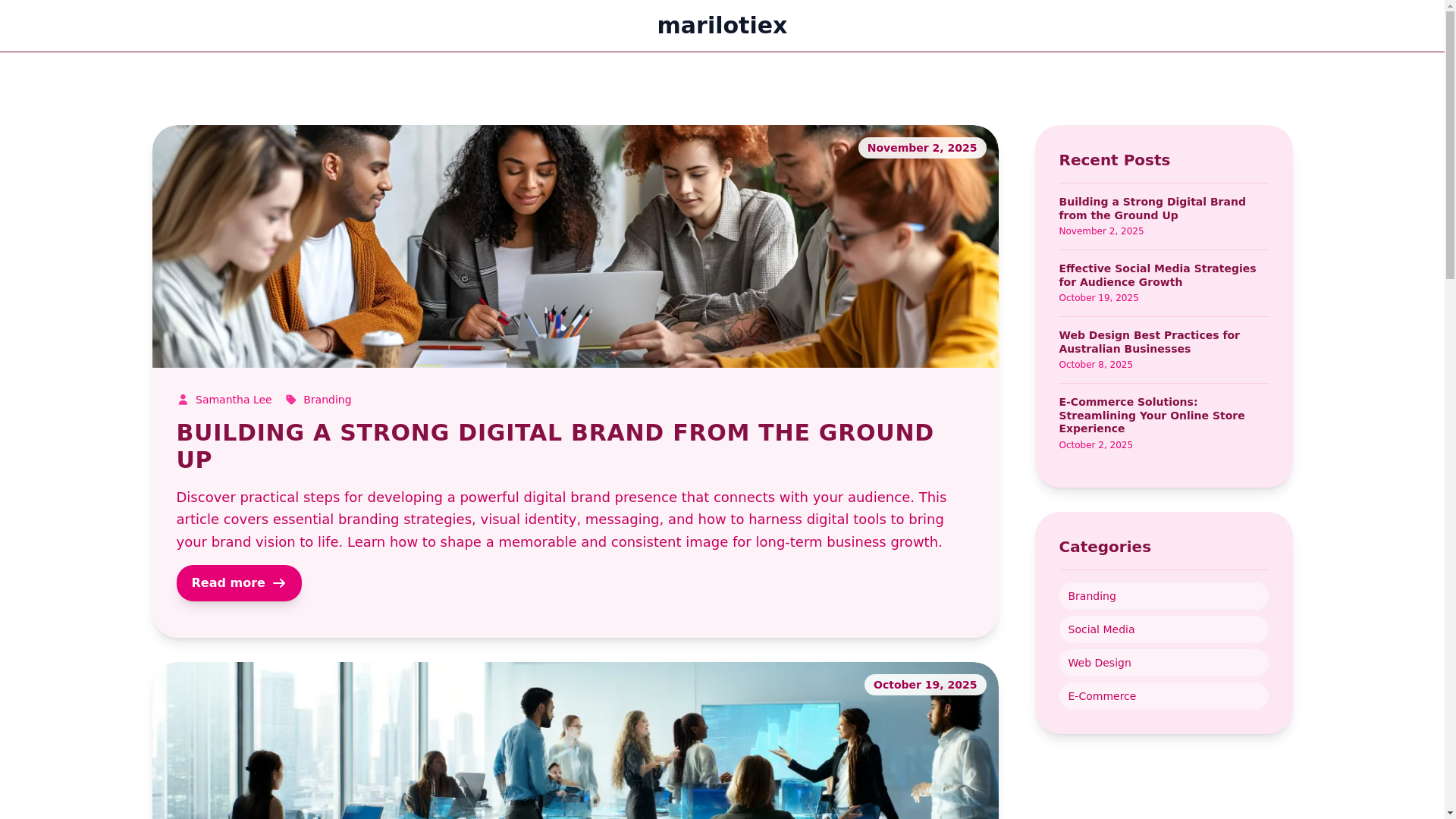 website screenshot of https://marilotiex.com/