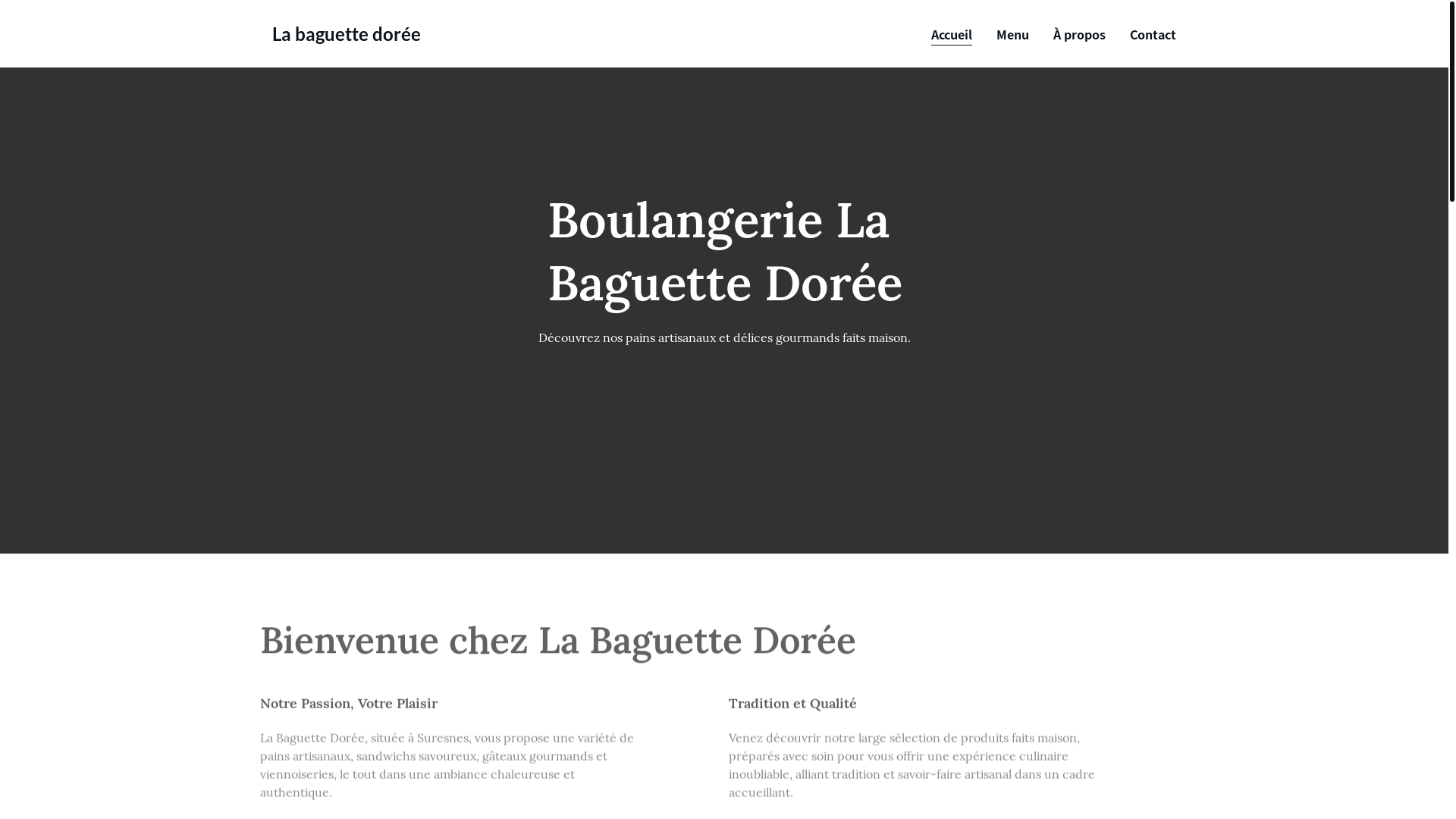 website screenshot of https://labaguettedoree.eu/