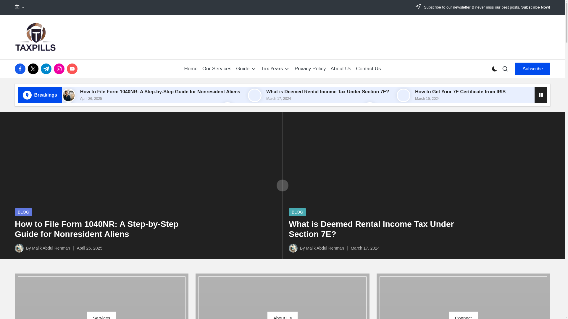 website screenshot of https://taxpills.com/