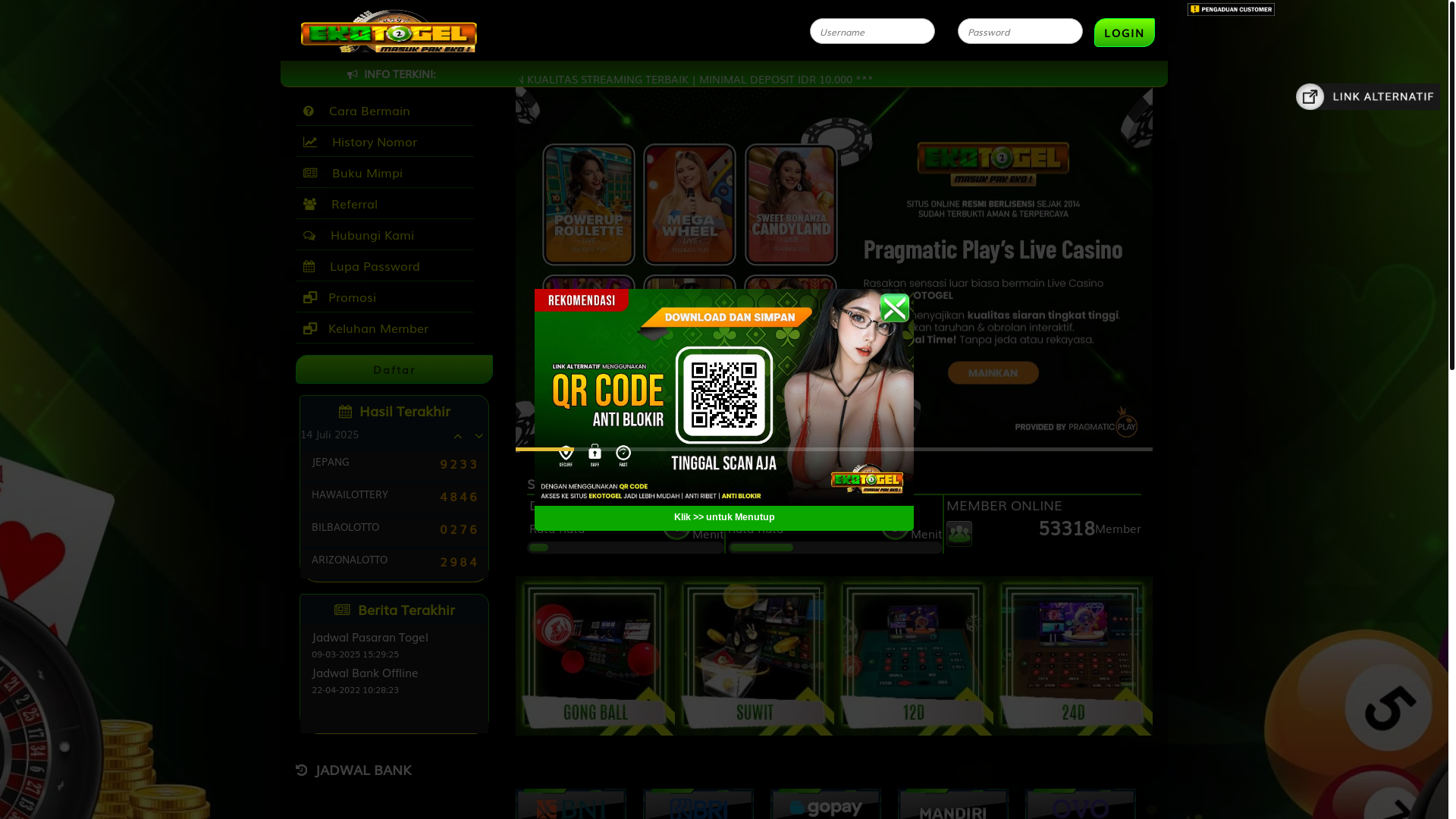 website screenshot of https://ekotogelcook.com/