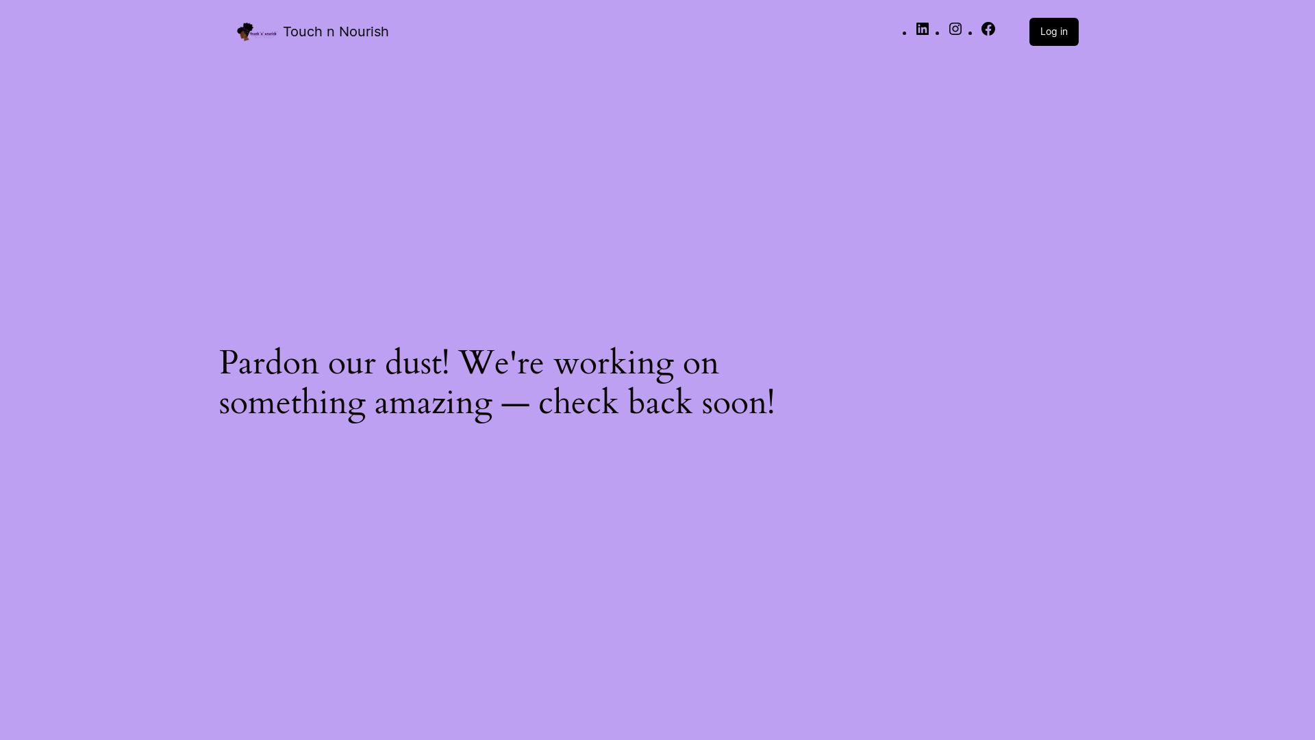 website screenshot of https://touchnnourish.com/