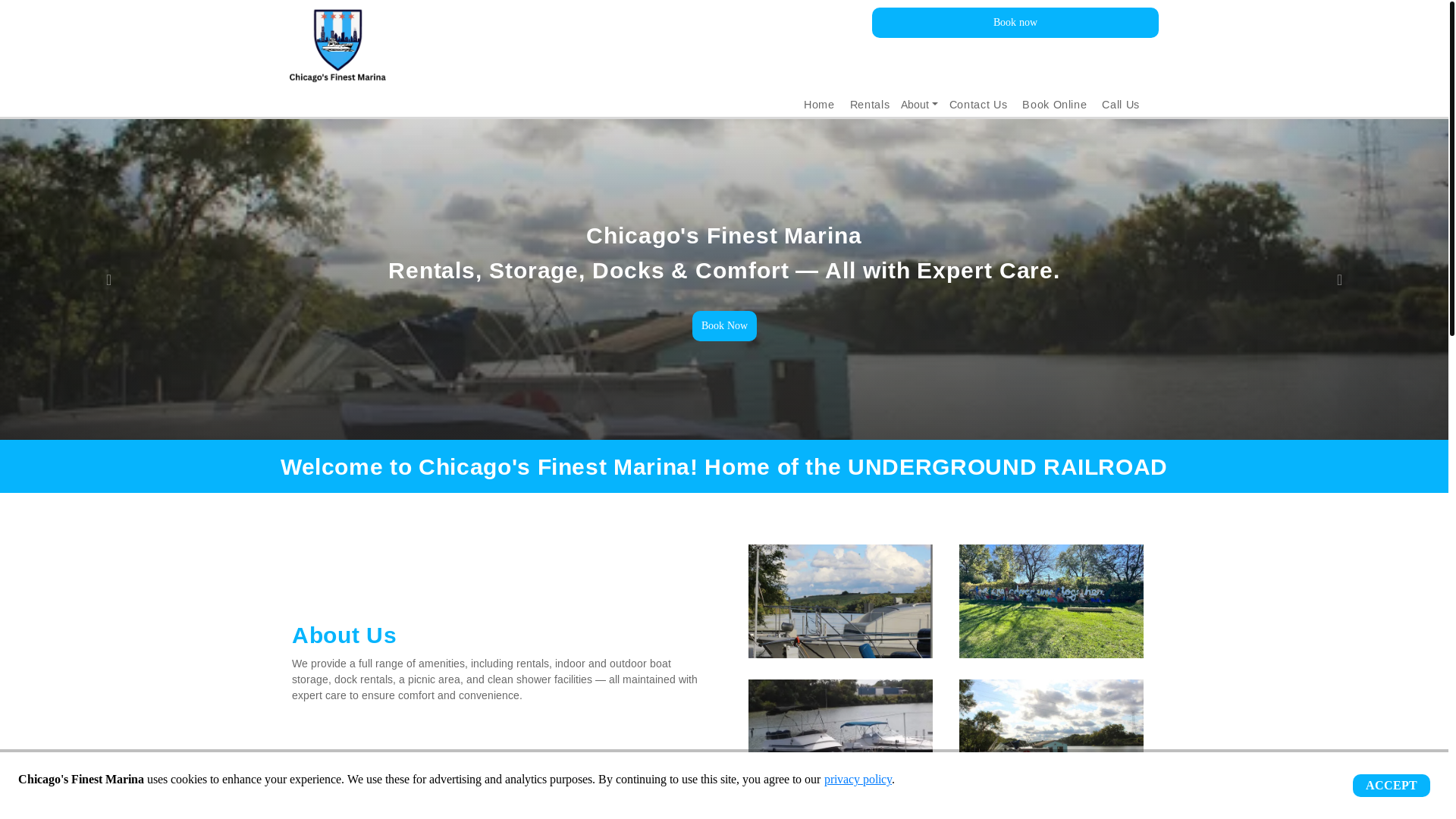 website screenshot of https://chicagofinestmarina.com/