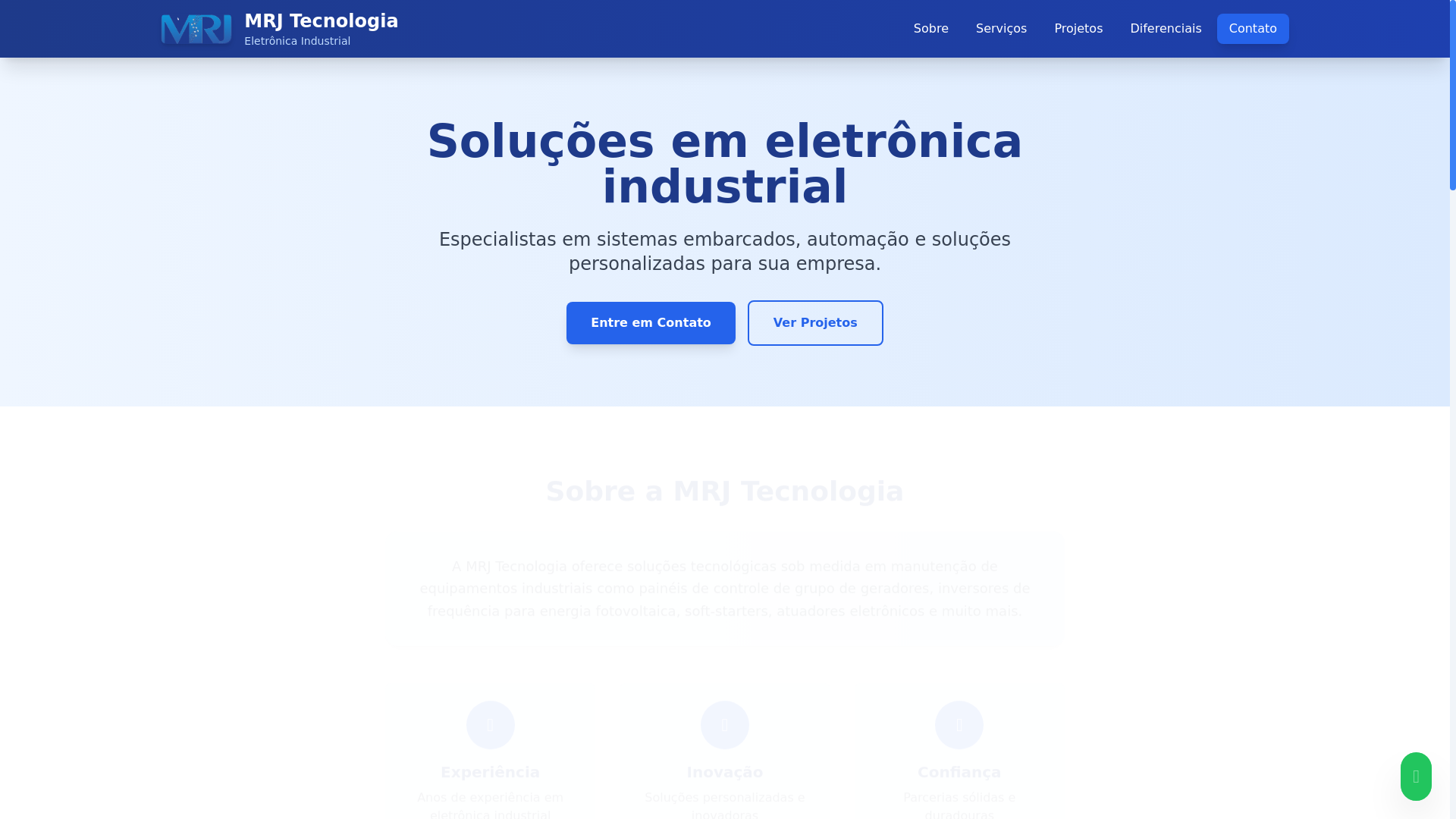 website screenshot of https://mrj-tecnologia.pages.dev/