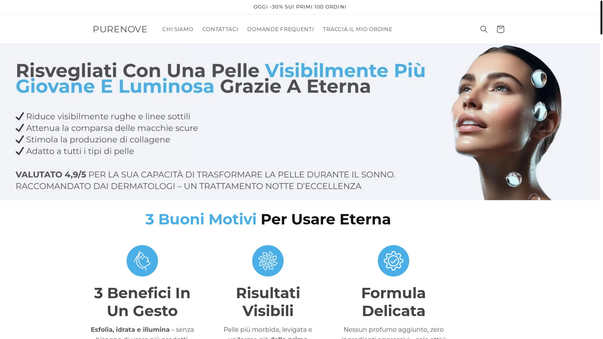 website screenshot of https://purenove.com/