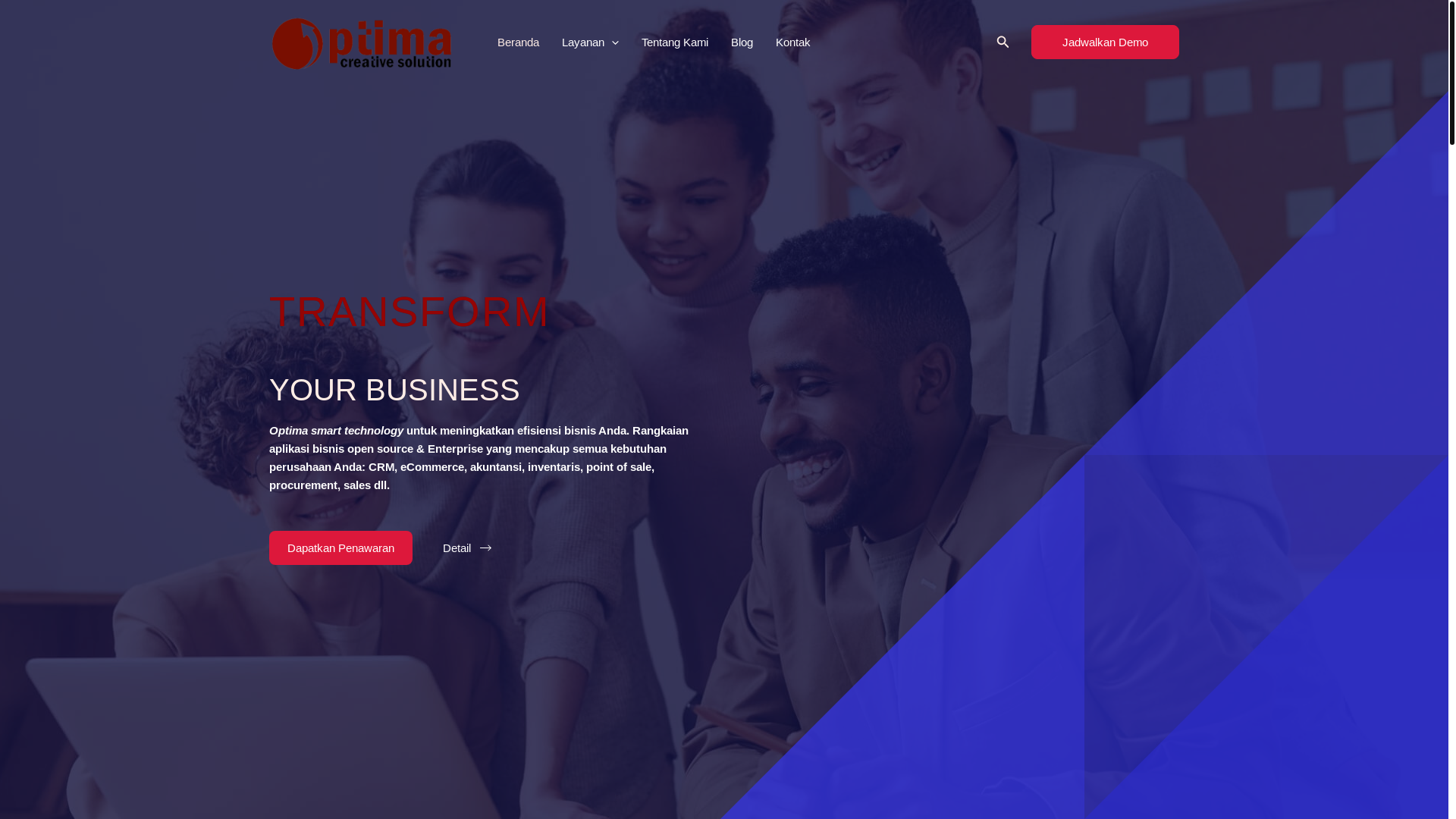 website screenshot of https://erpsystems.id/