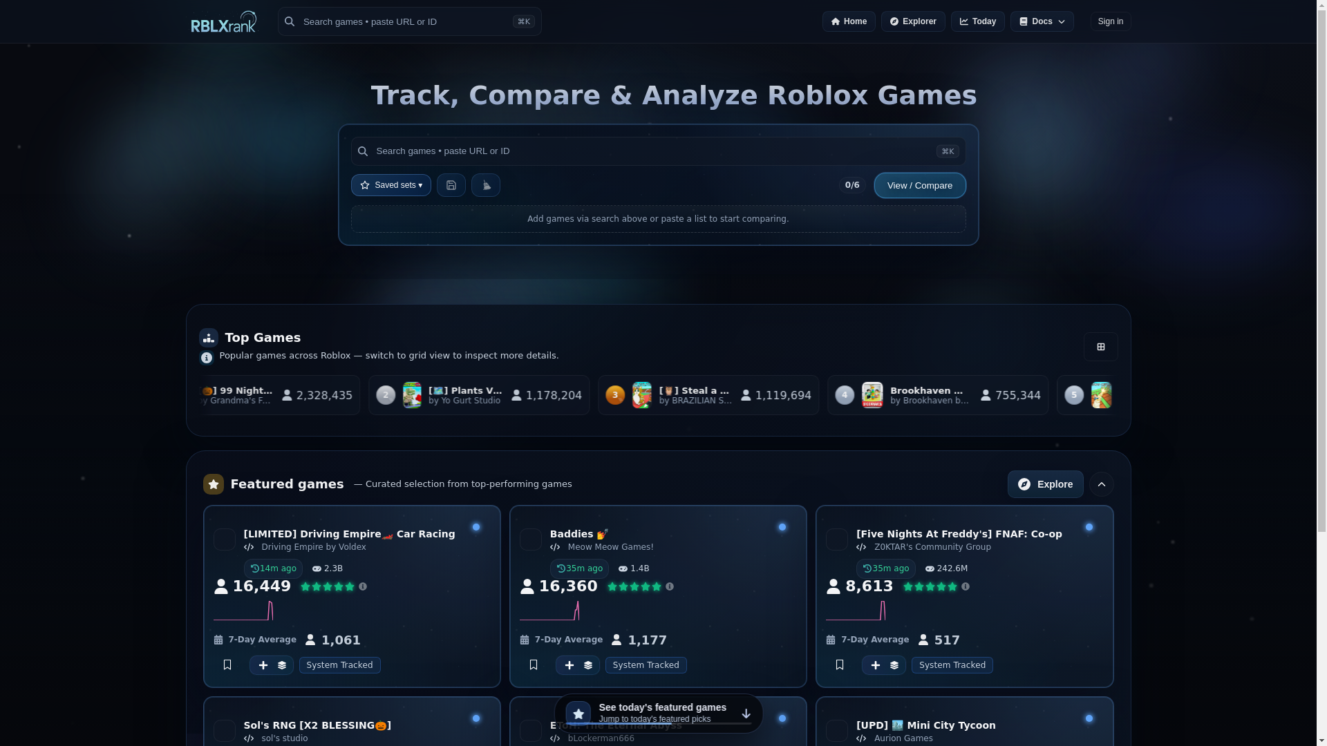 website screenshot of https://rblxstats.live/
