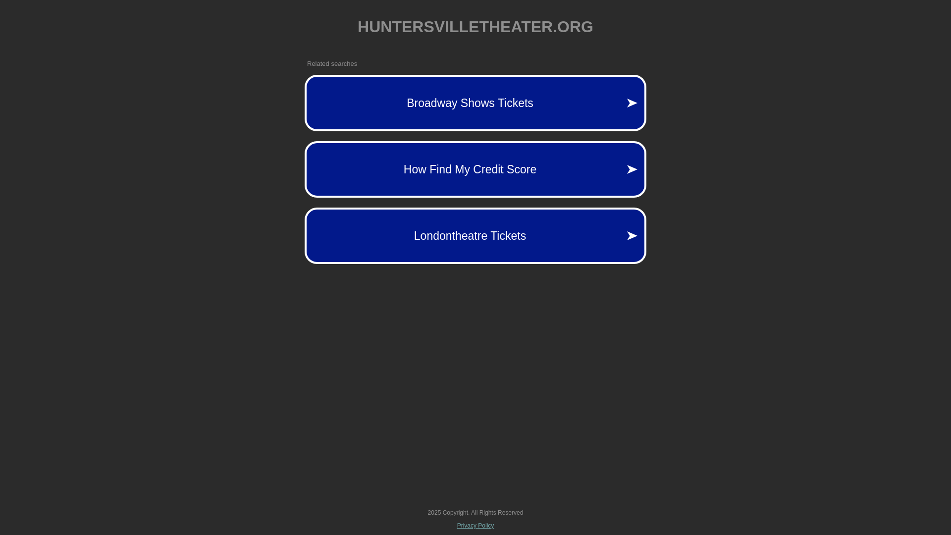 website screenshot of https://huntersvilletheater.org/