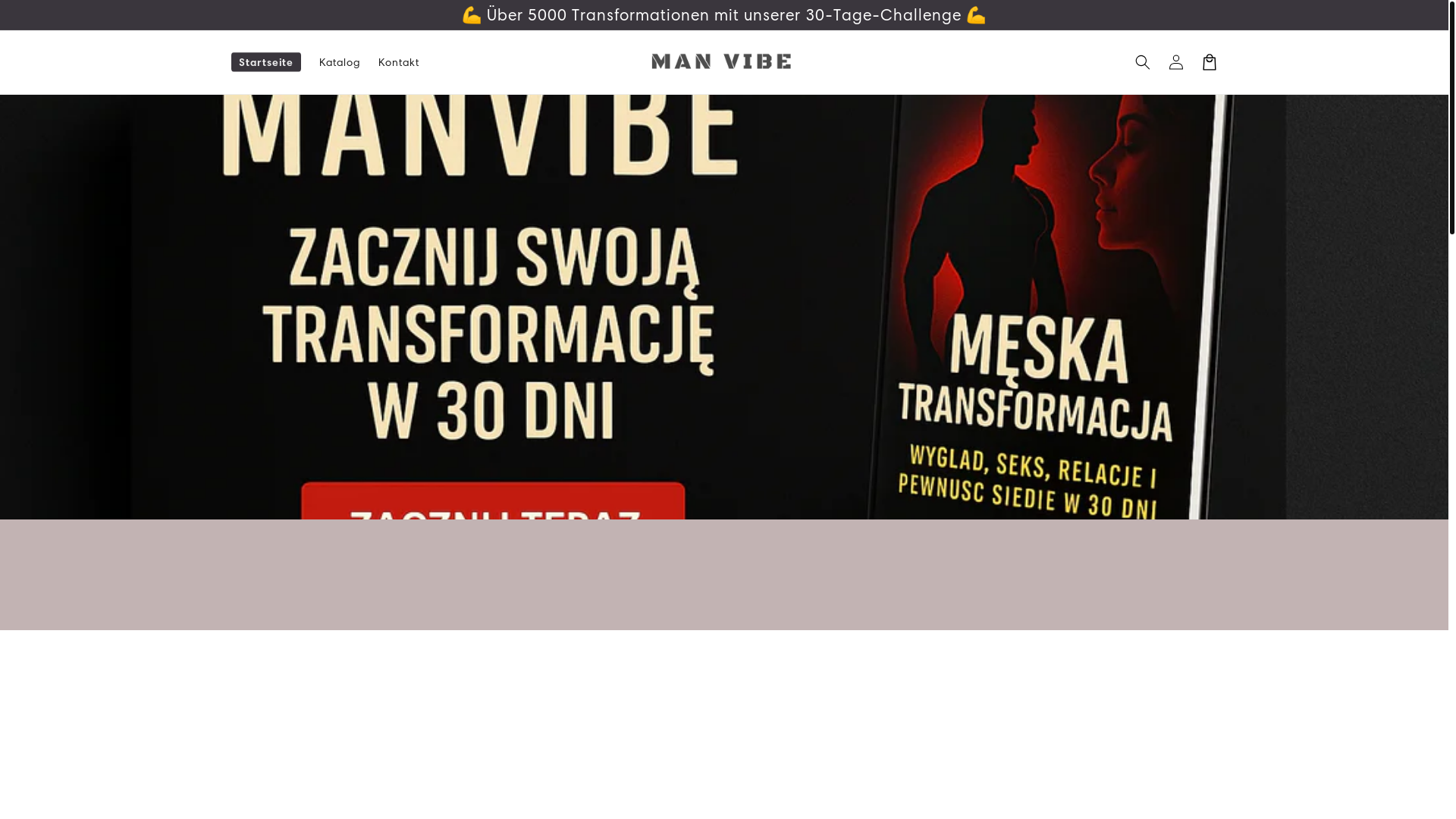 website screenshot of https://manvibe.cz/