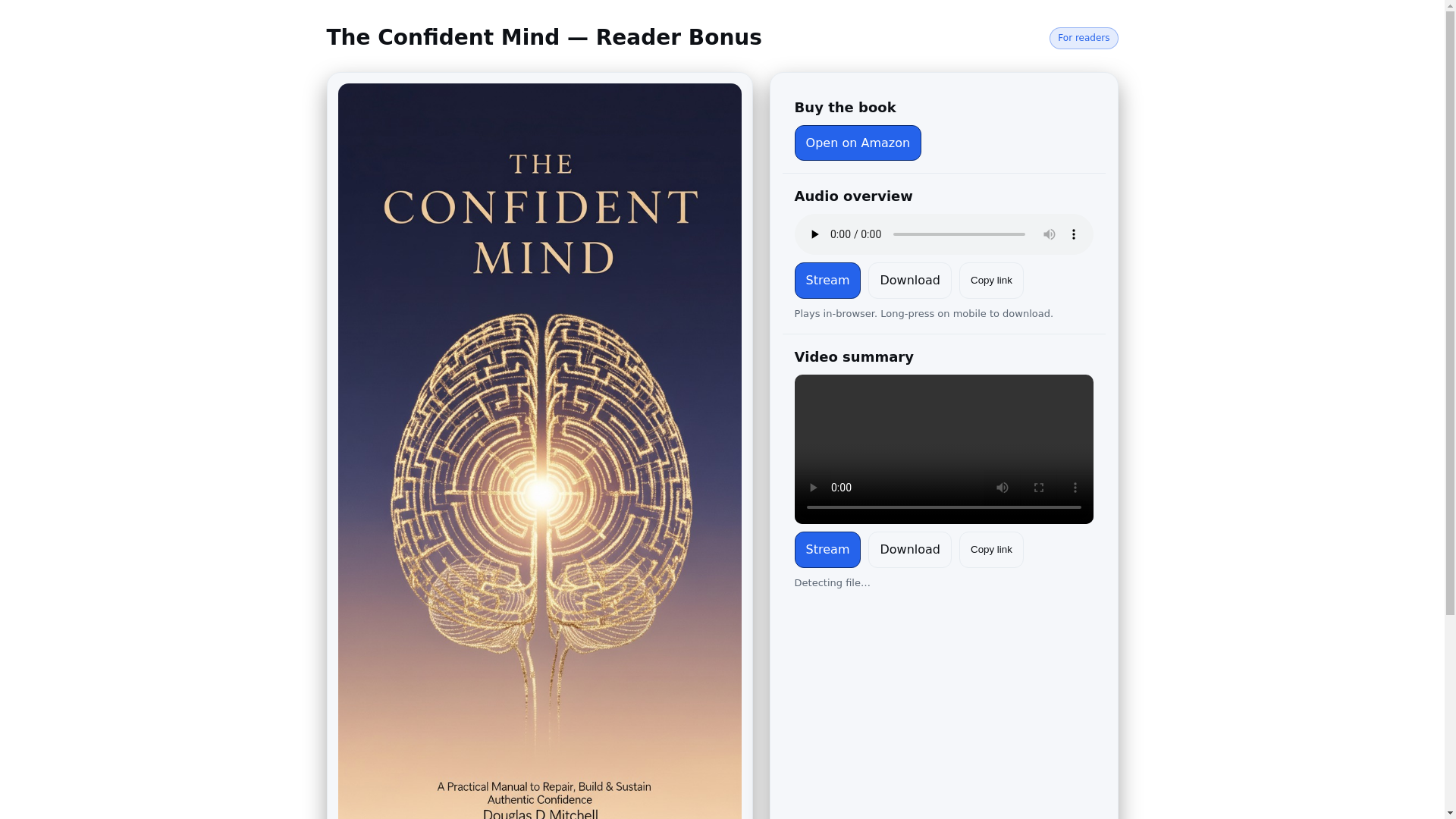 website screenshot of https://theconfidentmind.store/
