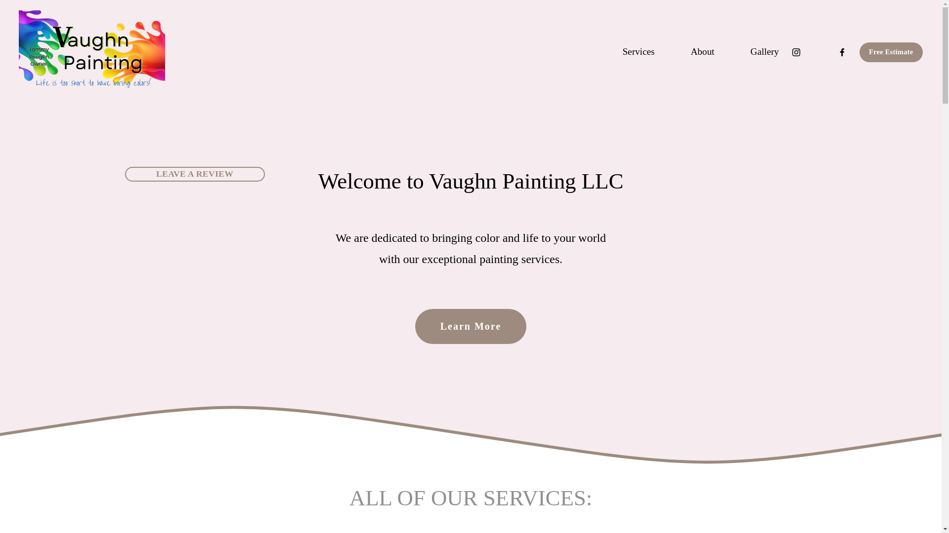 website screenshot of https://vaughnpaintingllc.com/