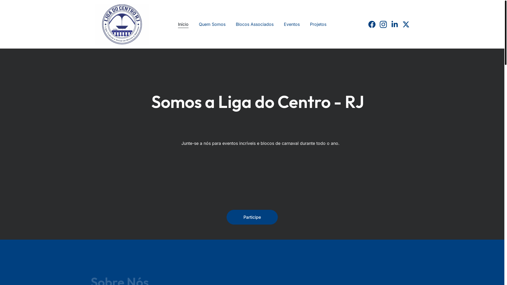 website screenshot of https://ligadocentrorj.com.br/