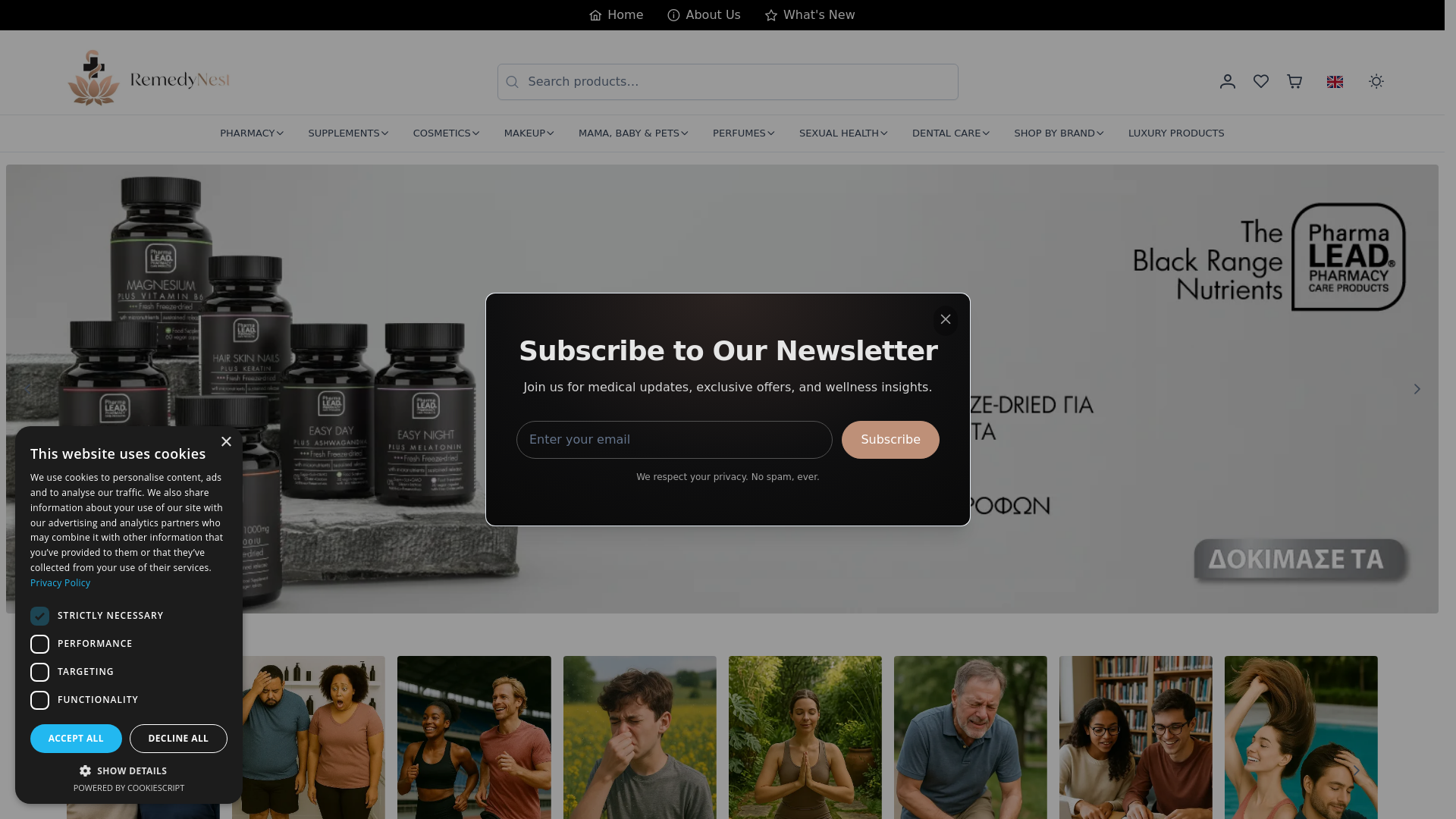 website screenshot of https://remedynest.co/en