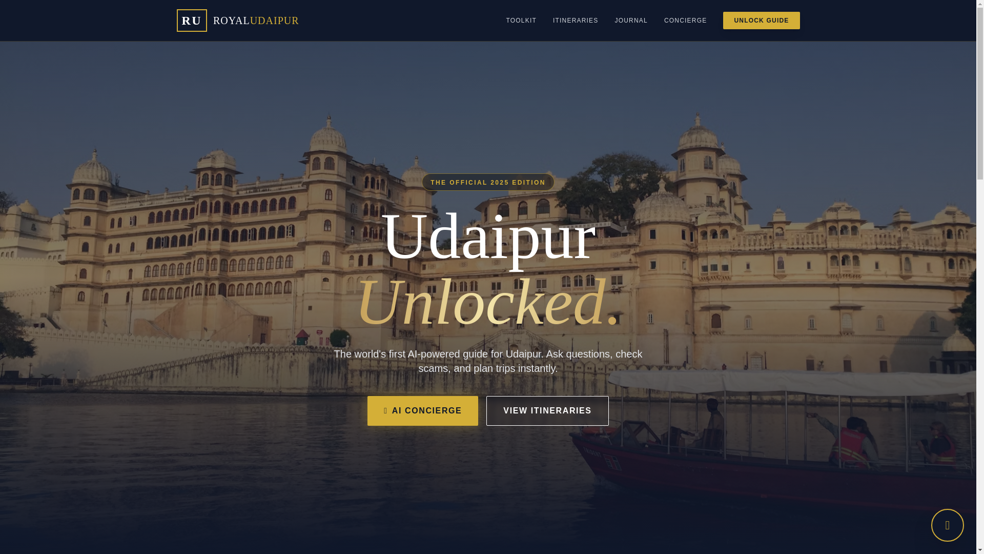 website screenshot of https://royaludaipurguide.com/