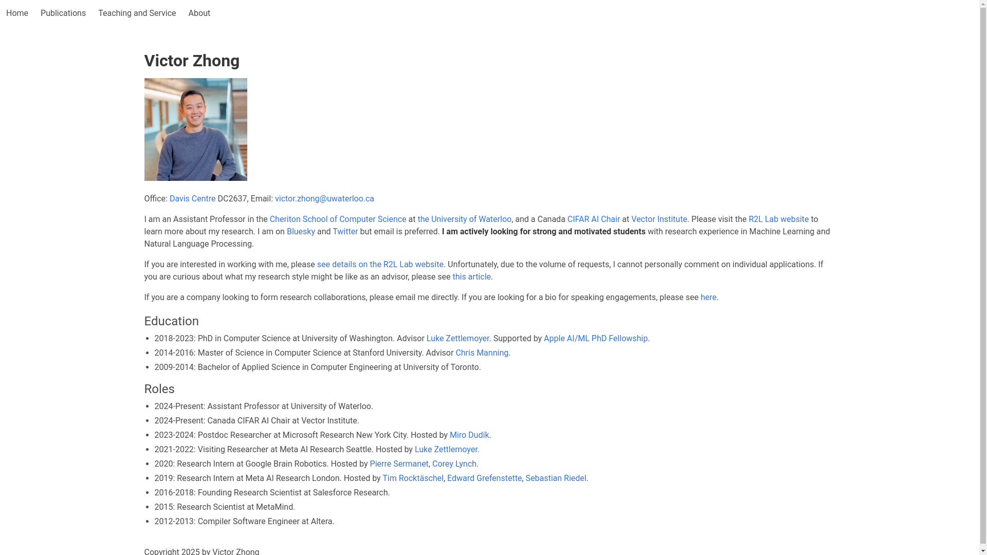 website screenshot of https://victorzhong-com.pages.dev/
