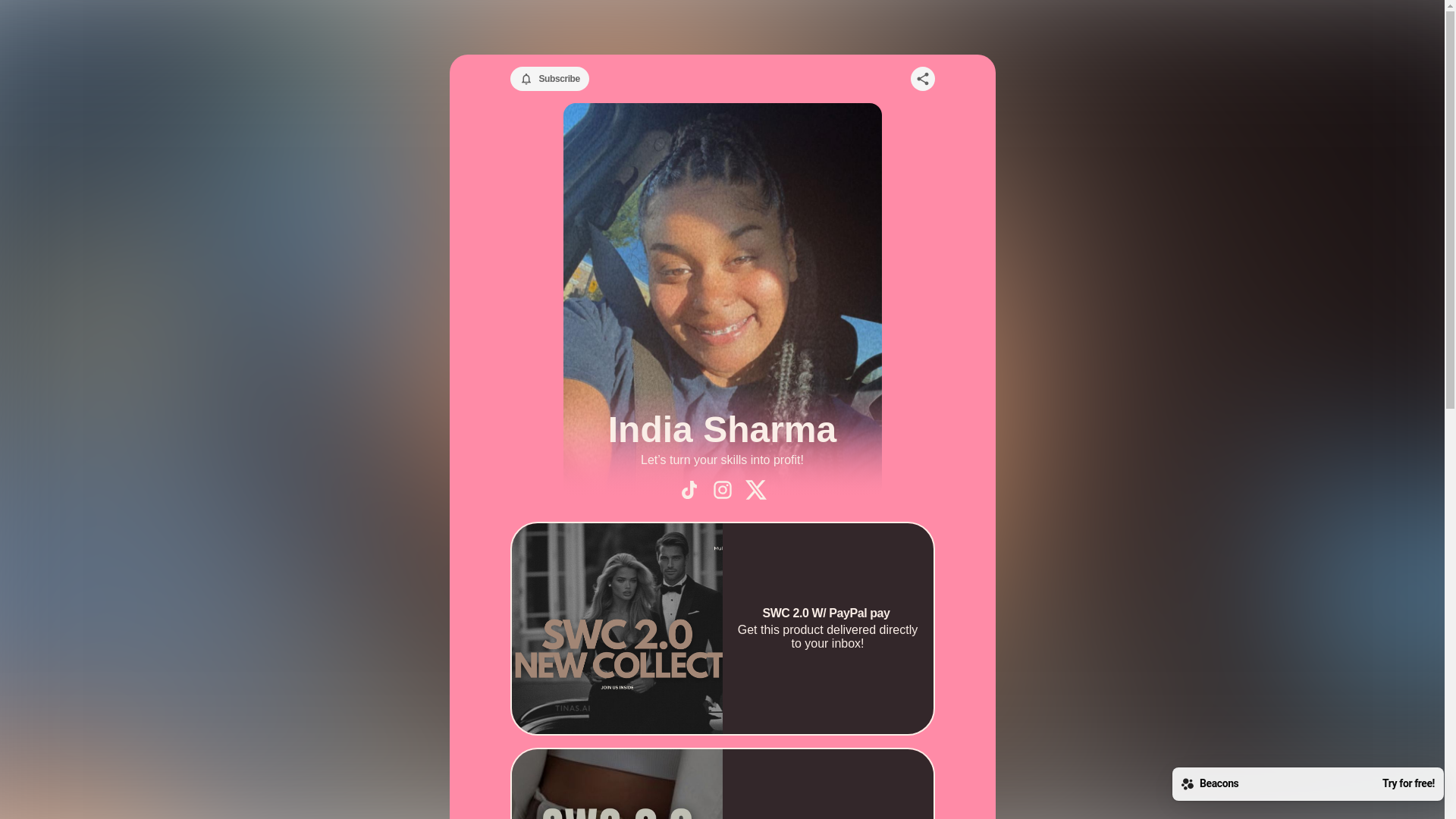 website screenshot of https://indiasharma.com/