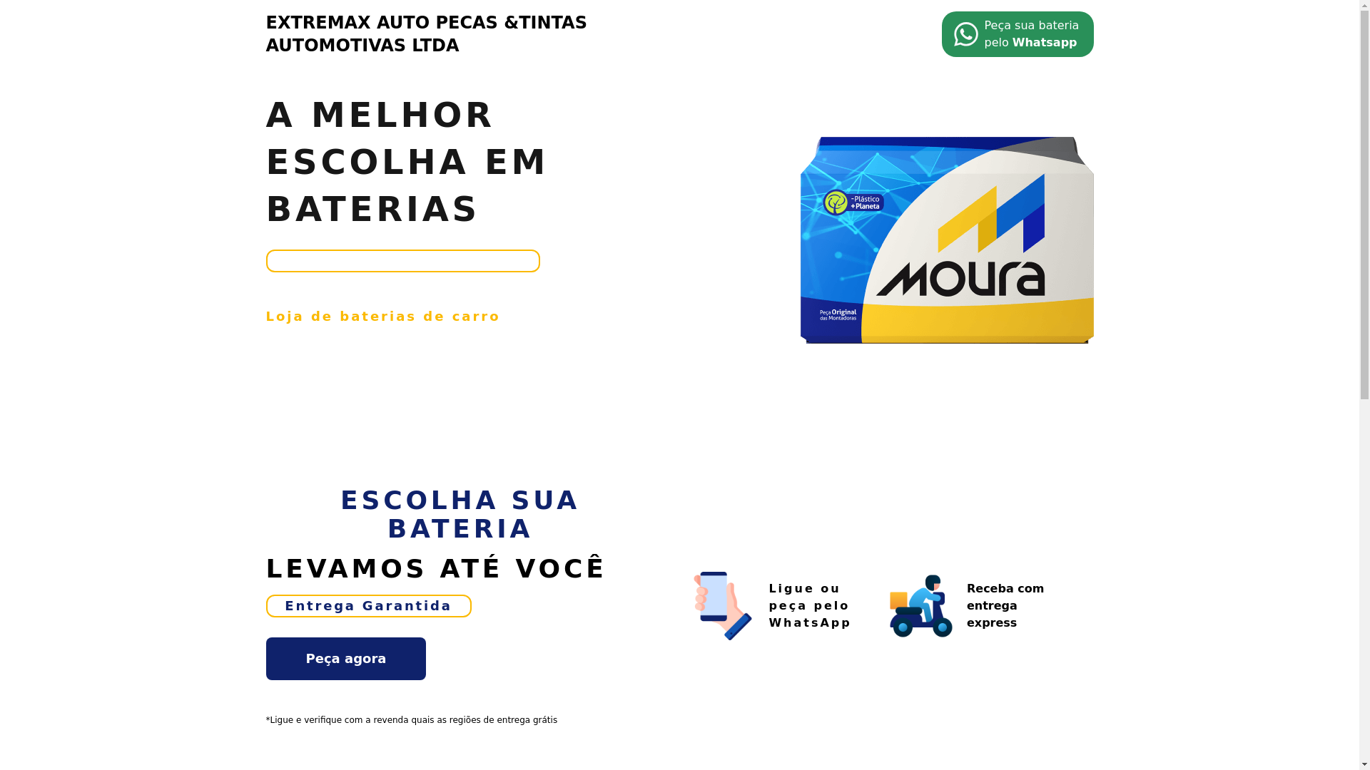 website screenshot of https://ligueextremaxautopecas.com.br/