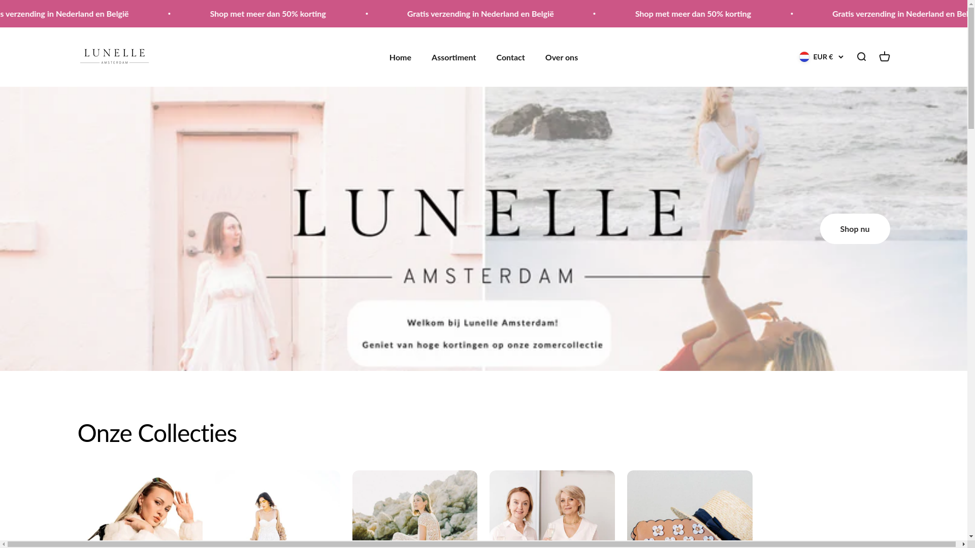 website screenshot of https://lunelleamsterdam.nl/