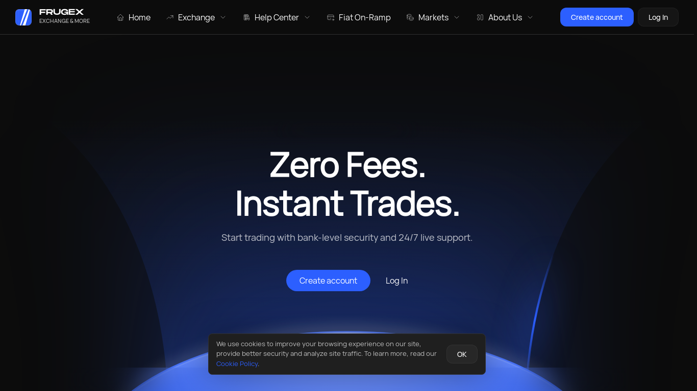 website screenshot of https://frugex.com/