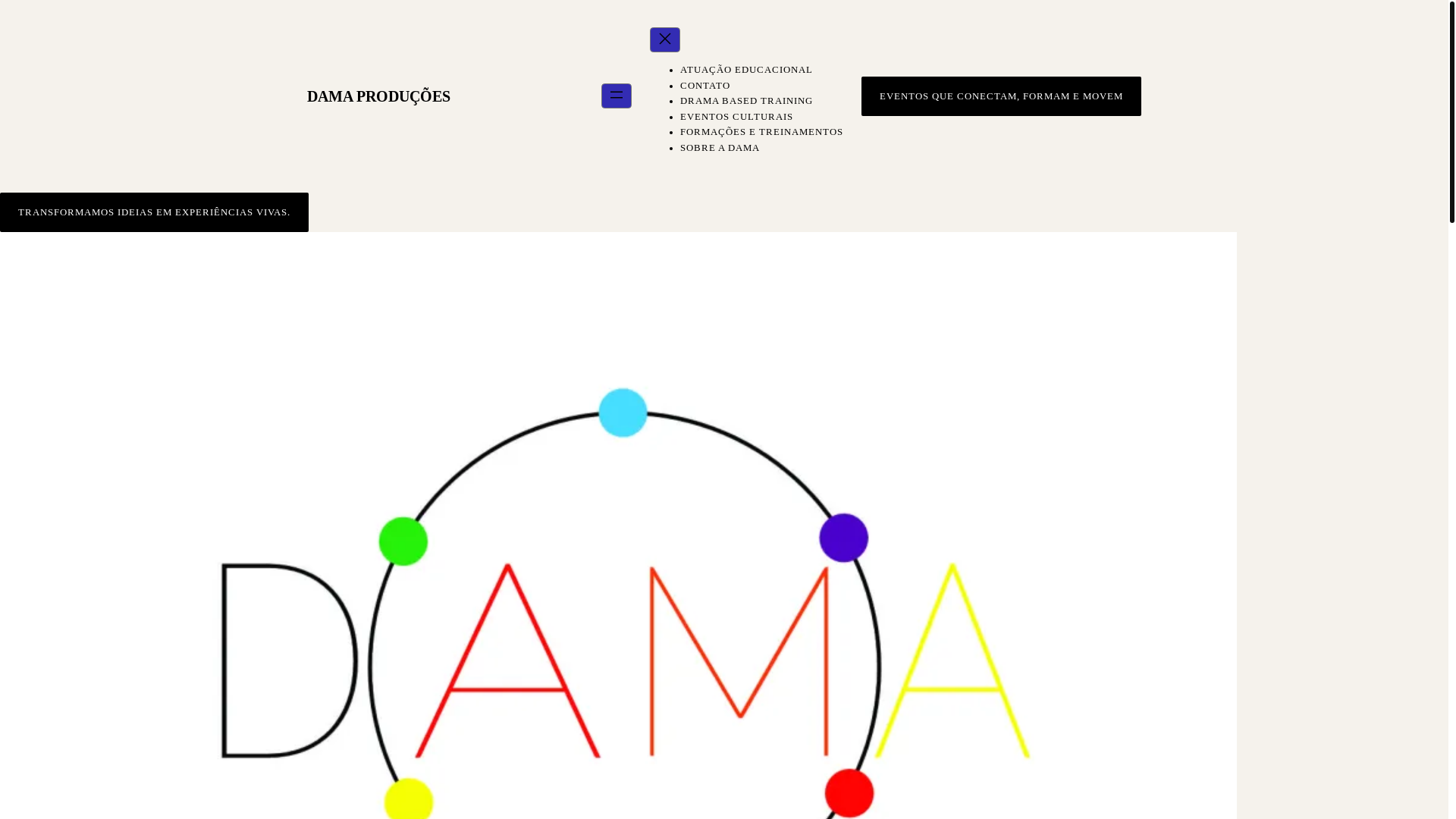 website screenshot of https://damaproducao.com.br/