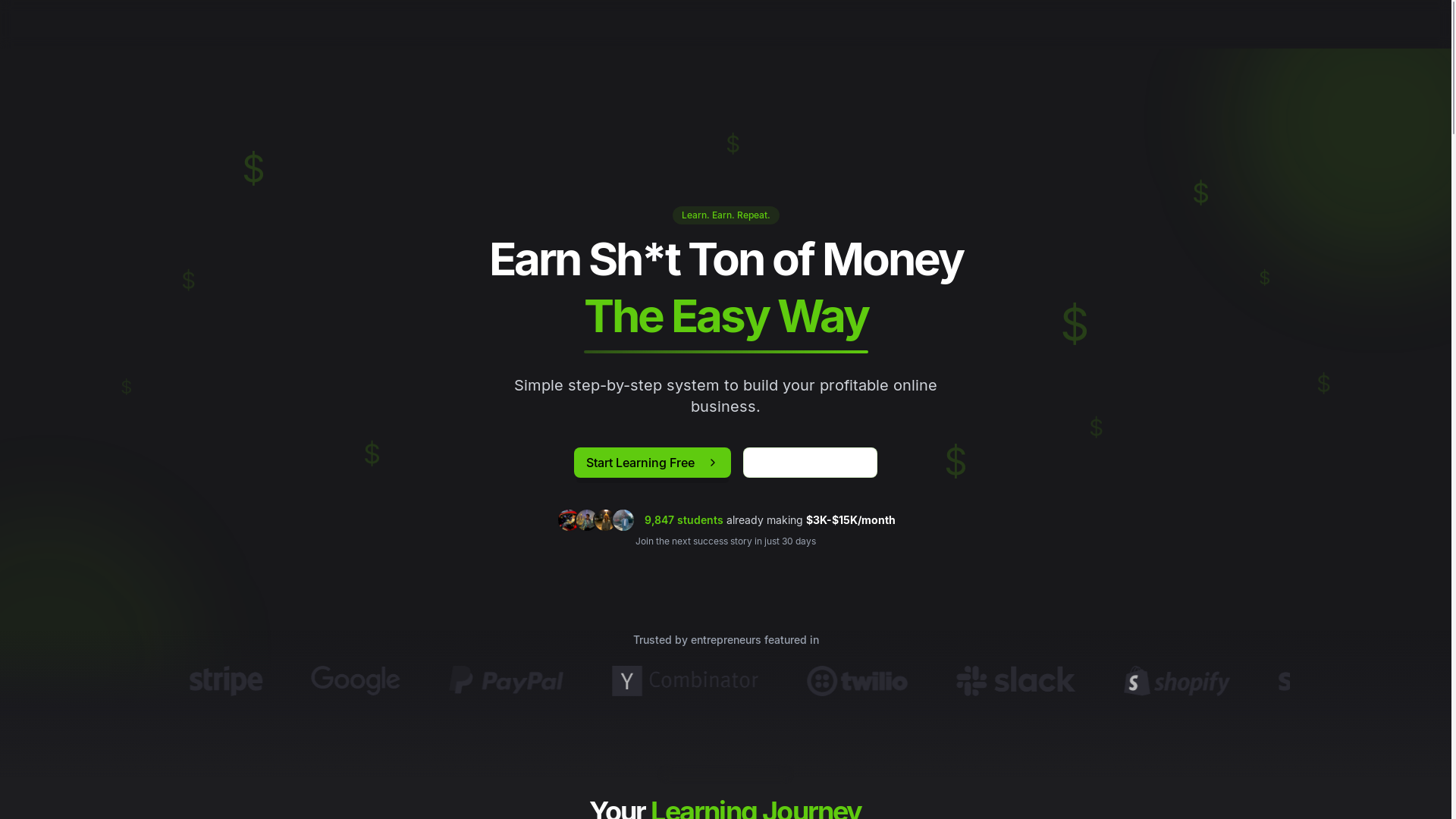 website screenshot of https://profiteezy.com/