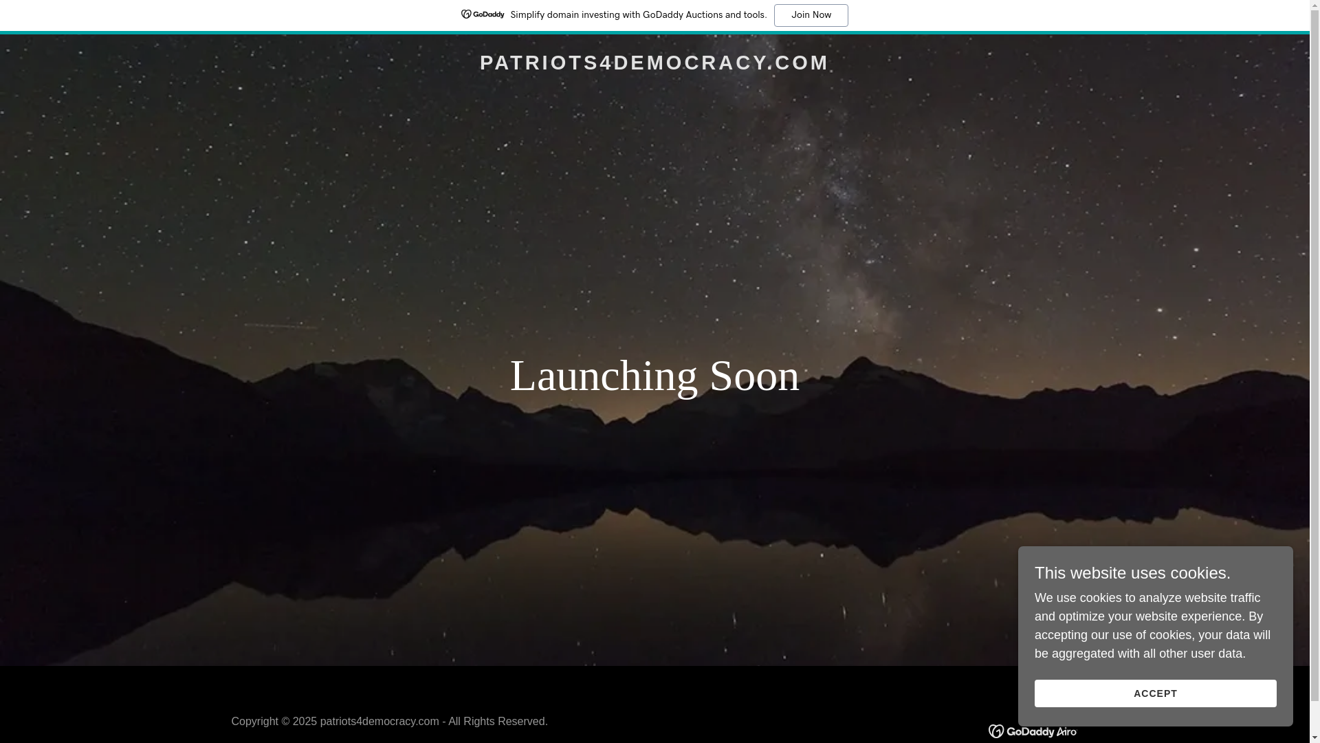 website screenshot of https://patriots4democracy.com/