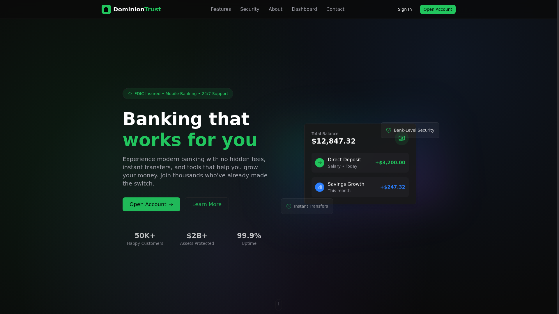 website screenshot of https://dominiontrustcapital.pages.dev/