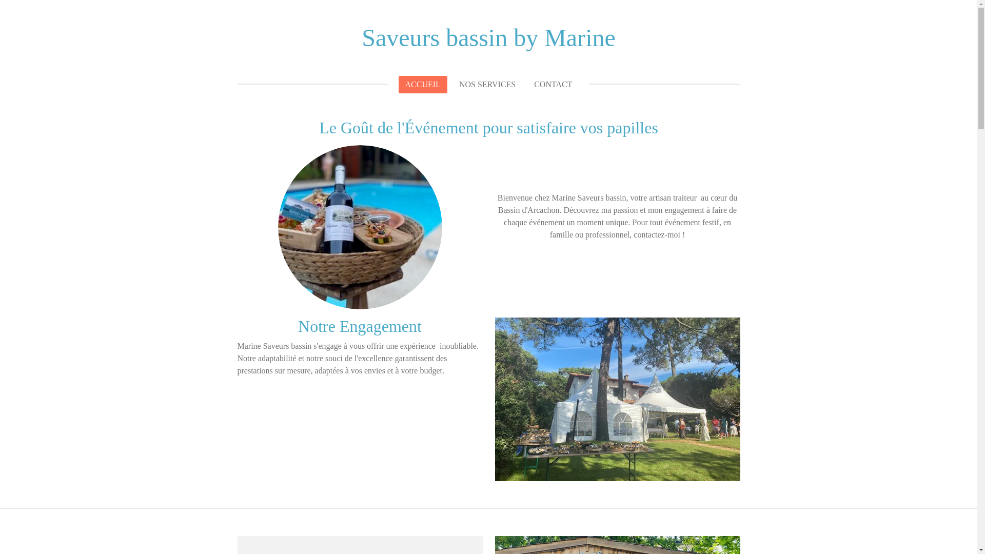 website screenshot of https://marinesaveursbassin.fr/
