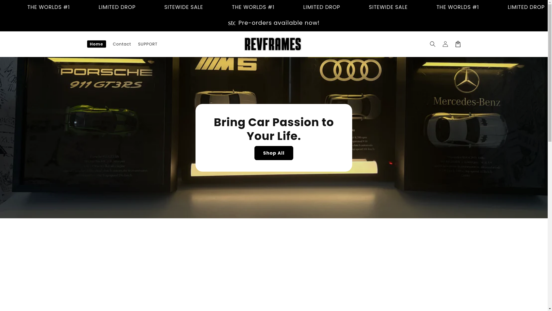website screenshot of https://therevframes.com/