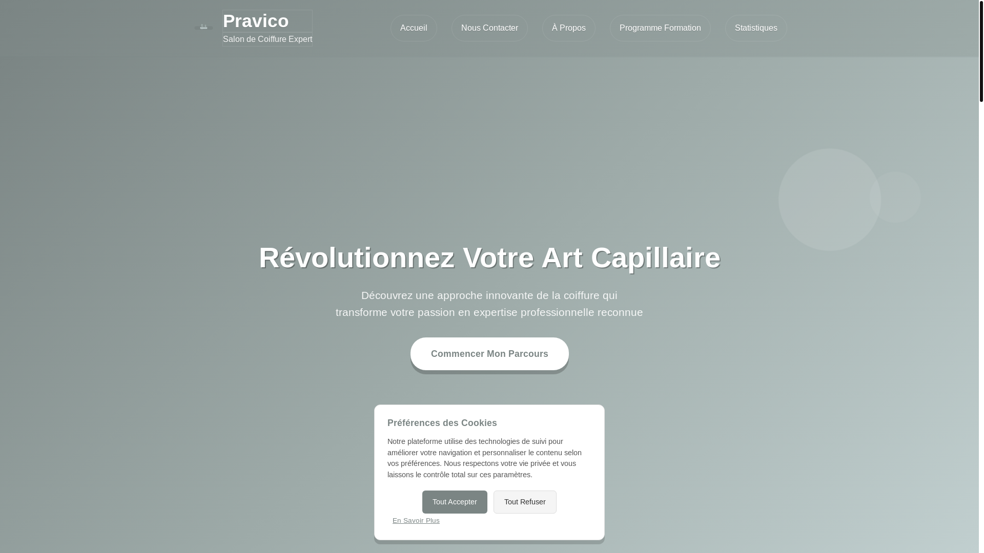 website screenshot of https://pravico.sbs/