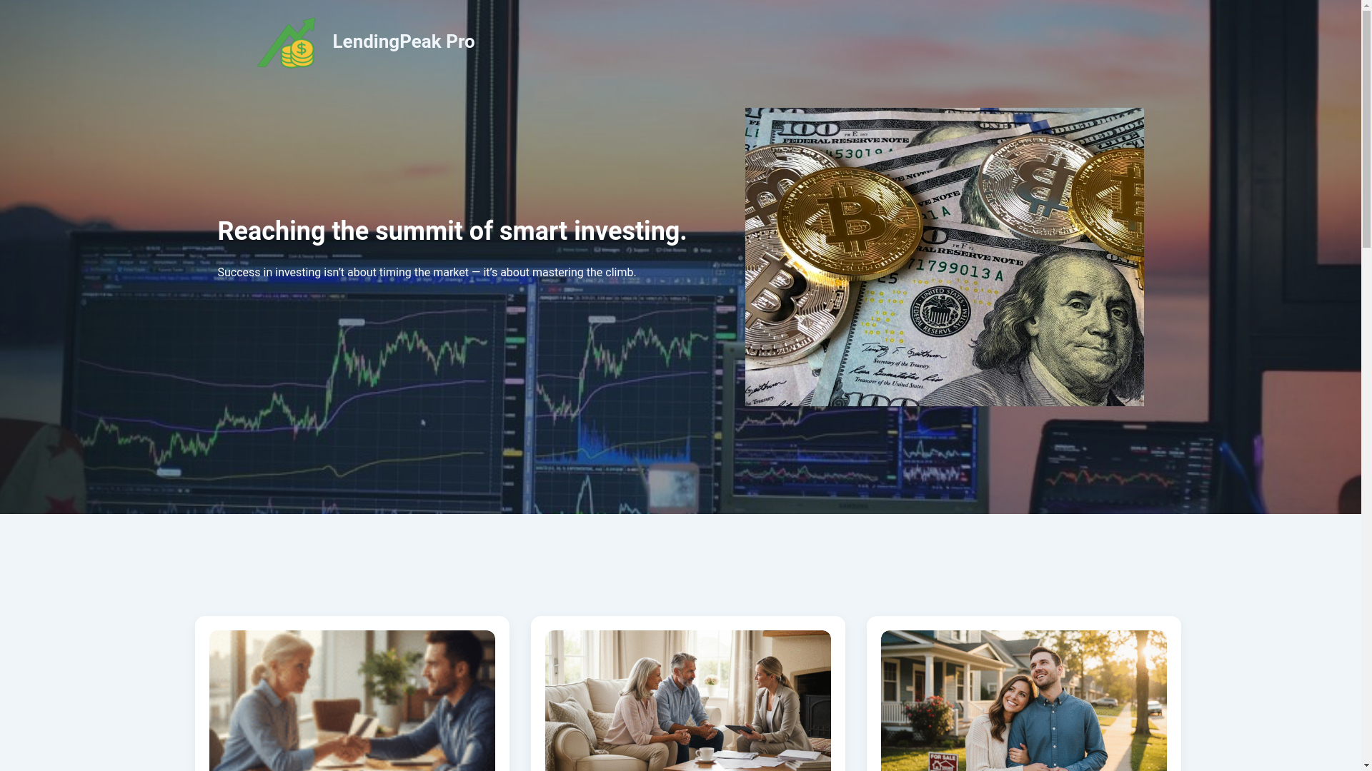 website screenshot of https://lendingpeakpro.com/