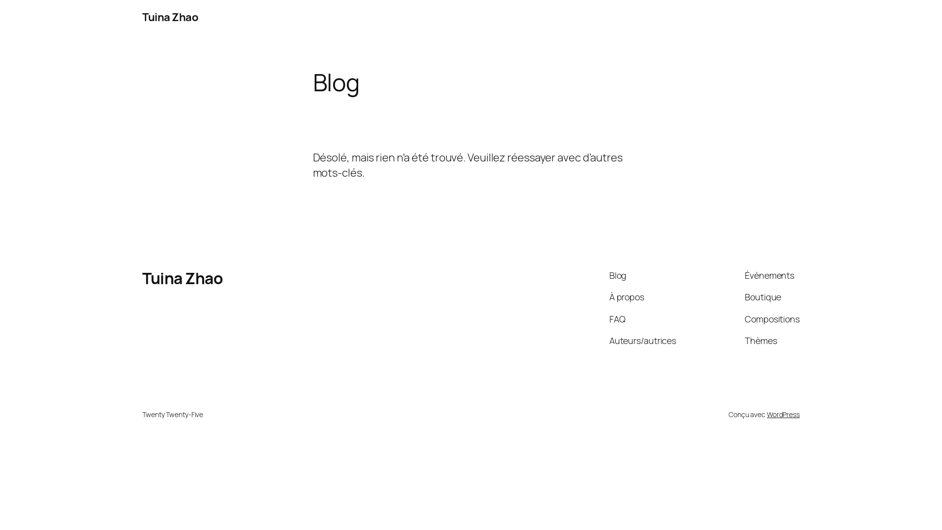 website screenshot of https://tuinazhao.fr/