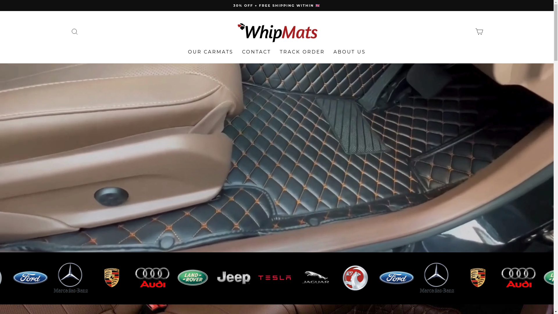website screenshot of https://whipmats.co.uk/