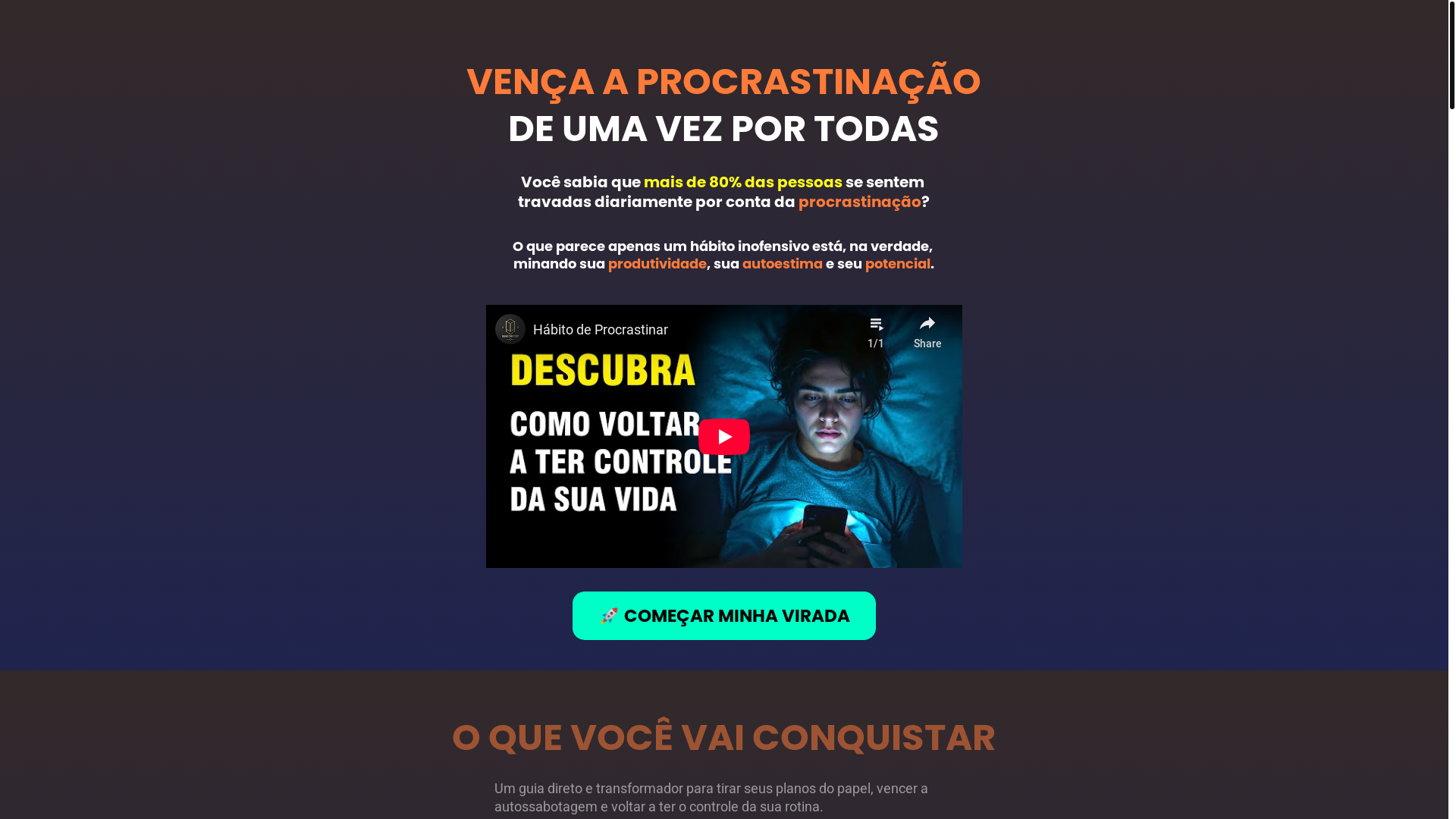 website screenshot of https://habitodeprocrastinar.com.br/