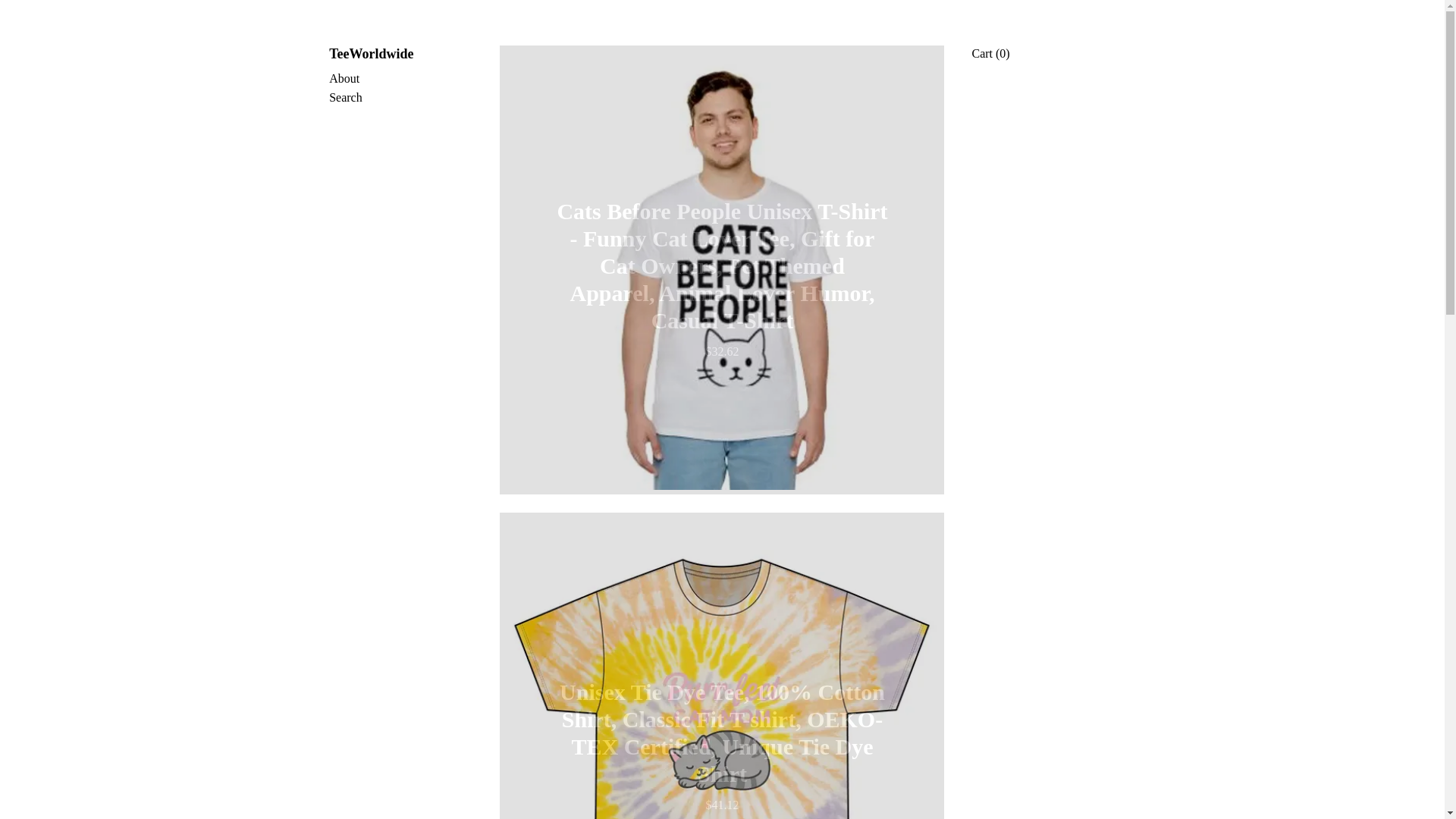 website screenshot of https://teeworldwide.net/