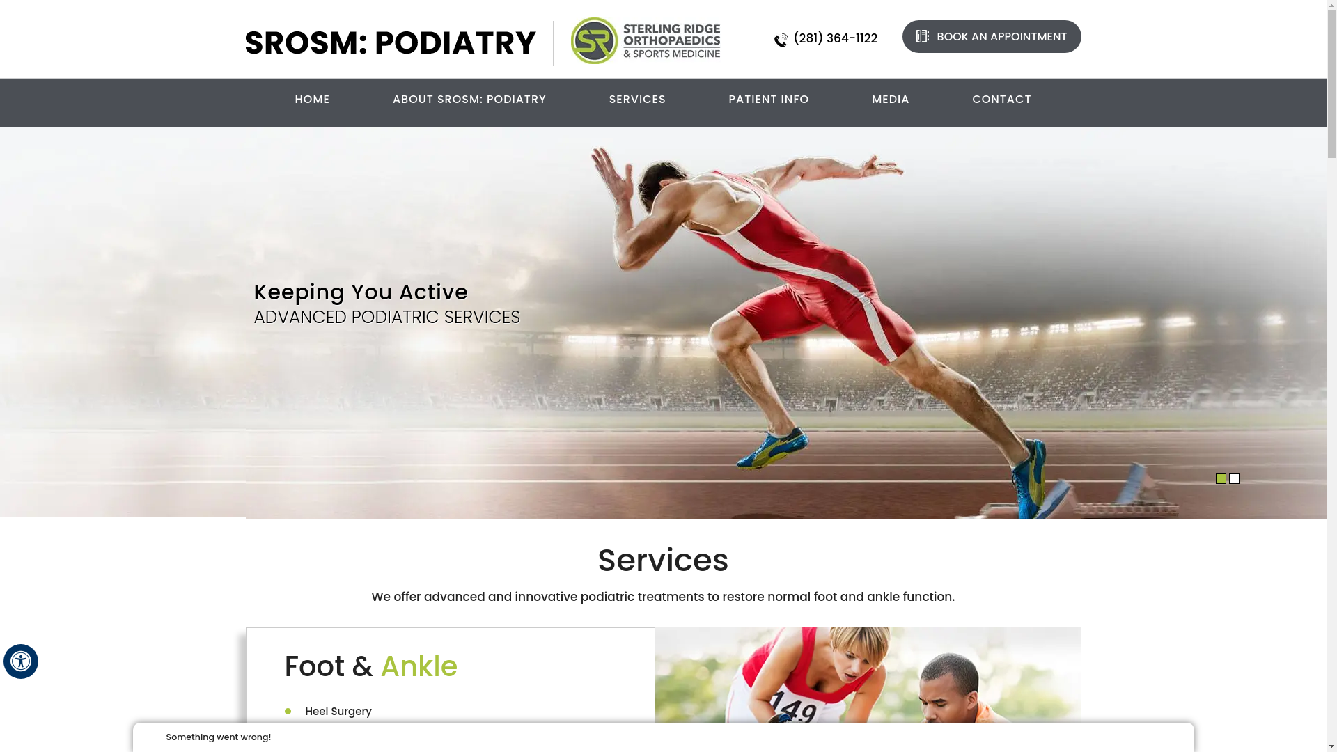 website screenshot of https://woodlandspodiatrist.com/